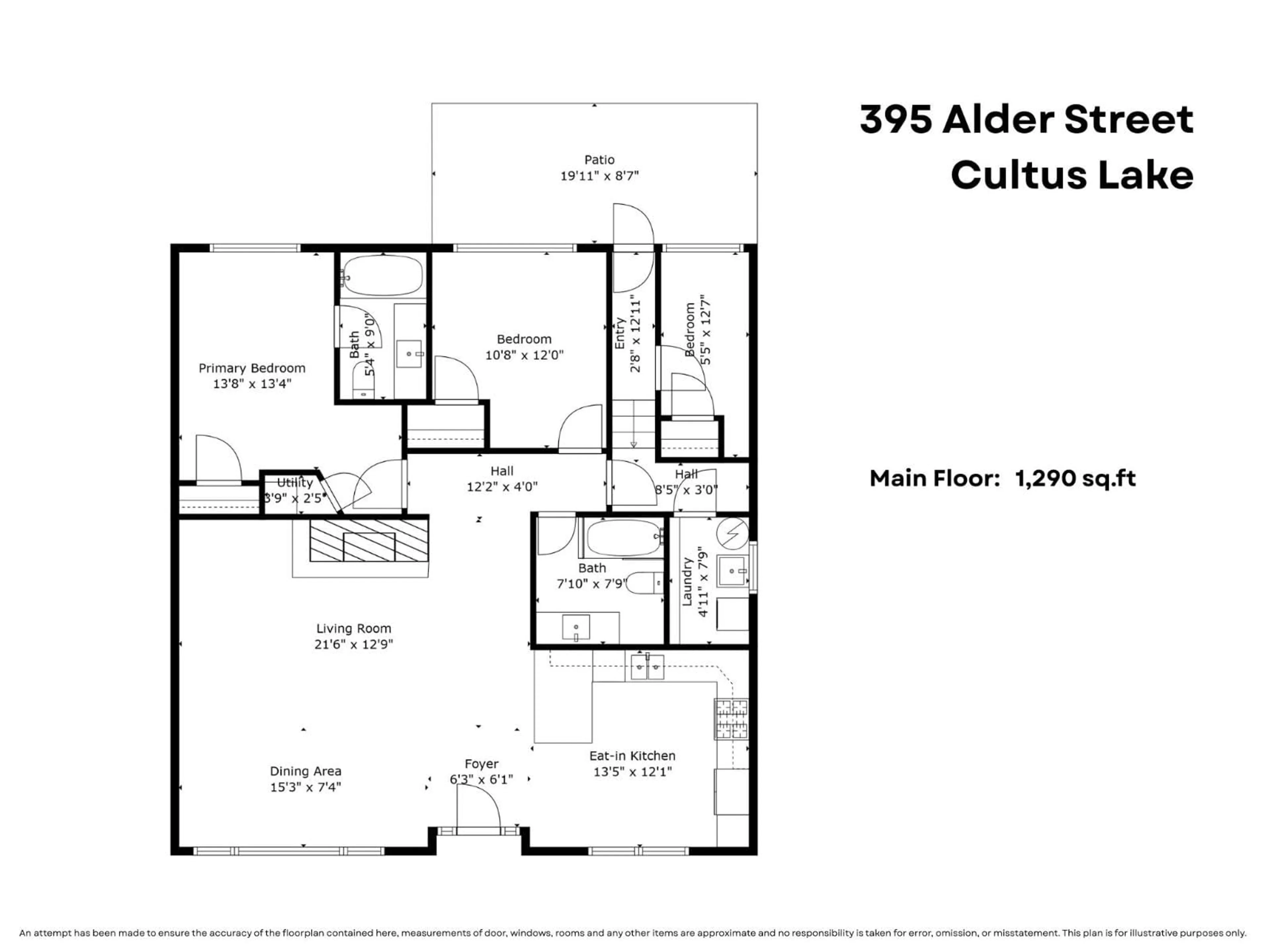 Floor plan for 395 ALDER STREET, Cultus Lake British Columbia V2R4Z1