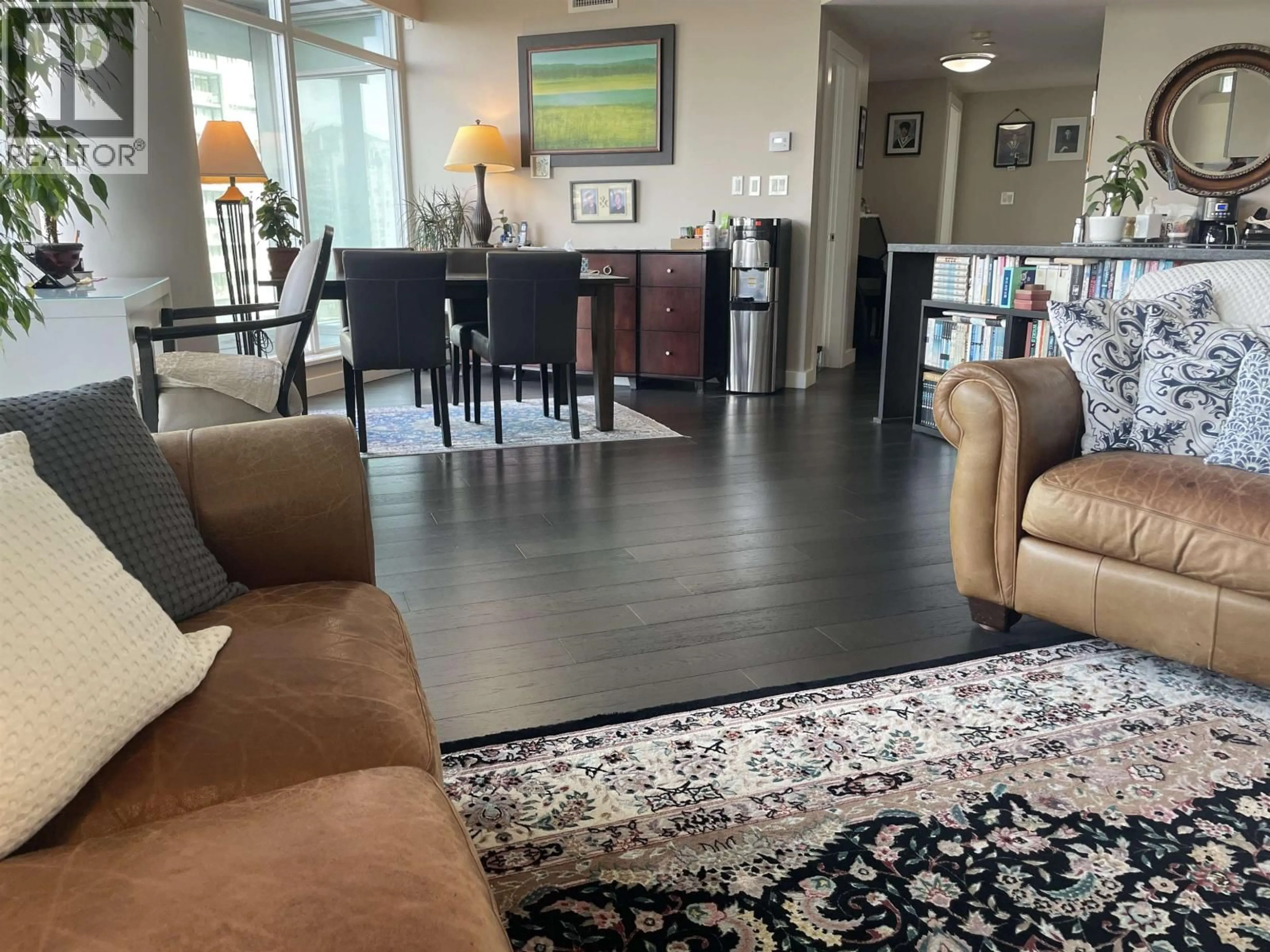 Living room with furniture, wood/laminate floor for 1201 - 1372 SEYMOUR STREET, Vancouver British Columbia V6B0L1