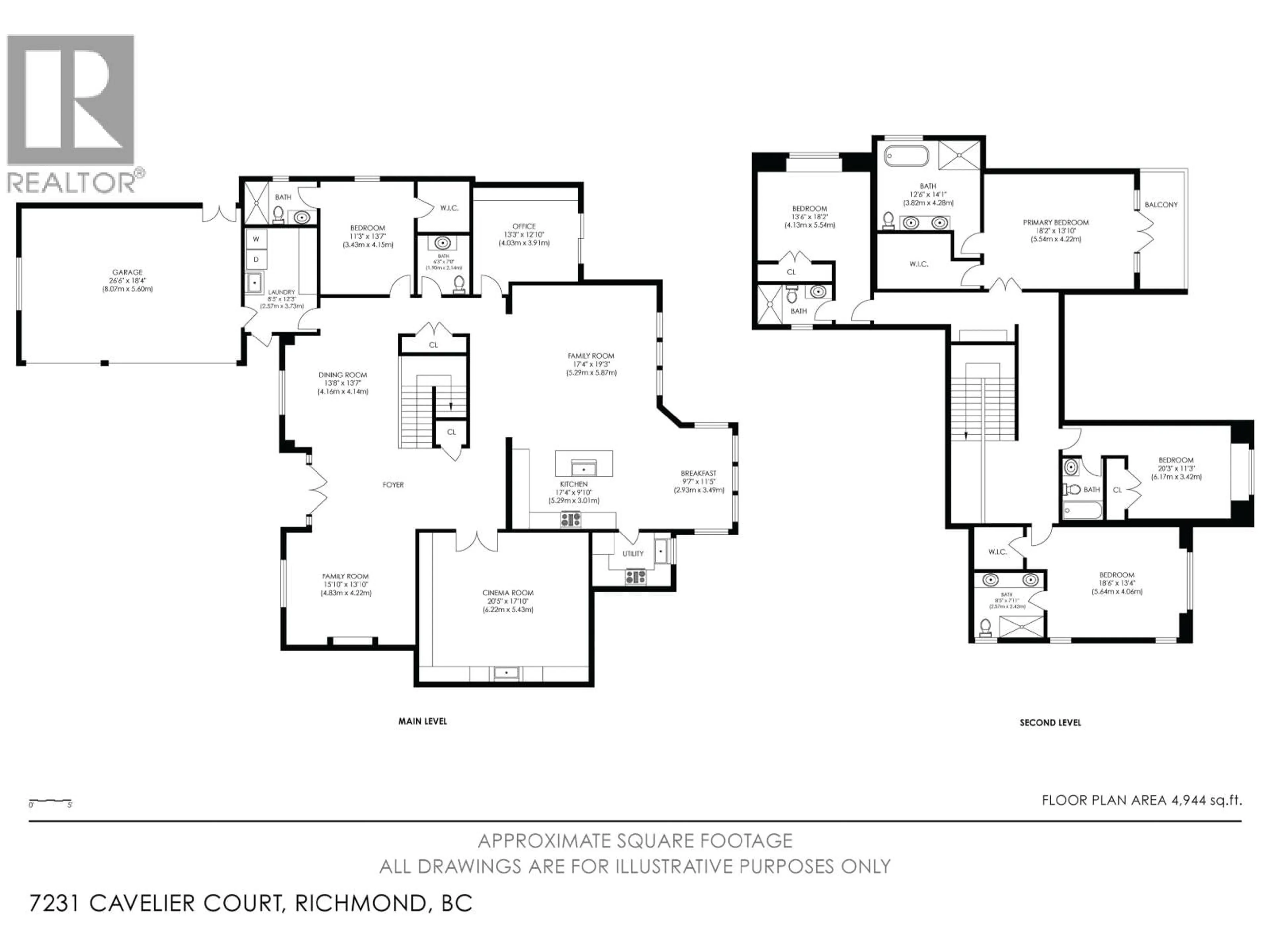 Floor plan for 7219 CAVELIER COURT, Richmond British Columbia V7C4J7