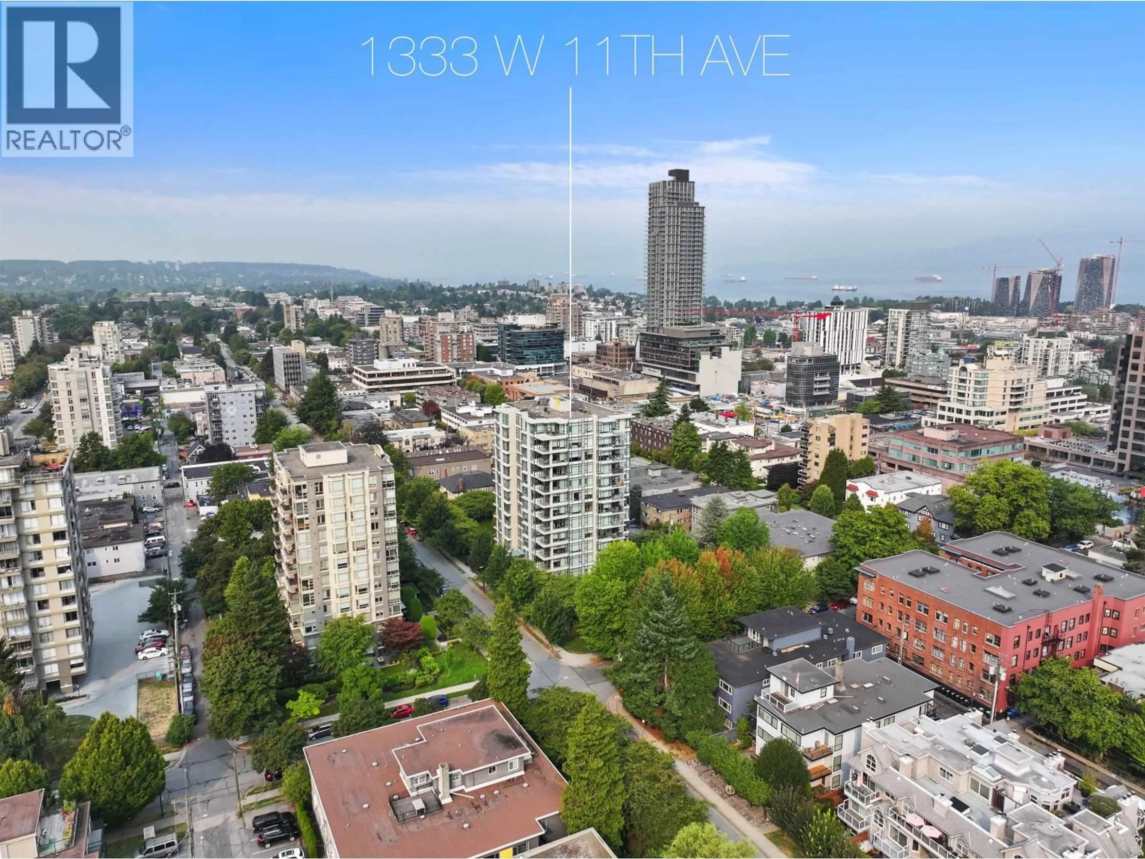 A pic from outside/outdoor area/front of a property/back of a property/a pic from drone, city buildings view from balcony for 205 - 1333 11TH AVENUE, Vancouver British Columbia V6H0A4