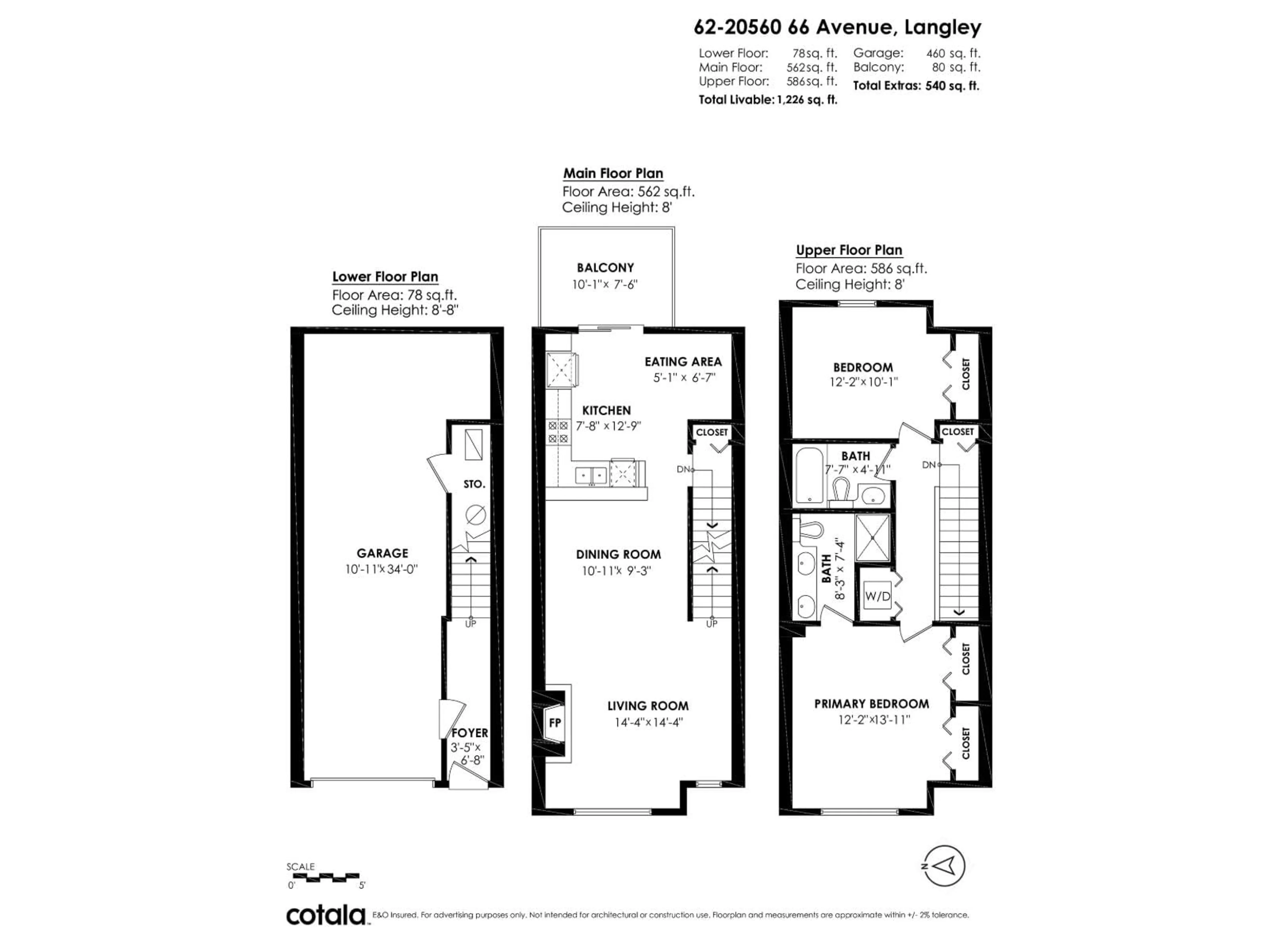 Floor plan for 62 - 20560 66, Langley British Columbia V2Y2Y8
