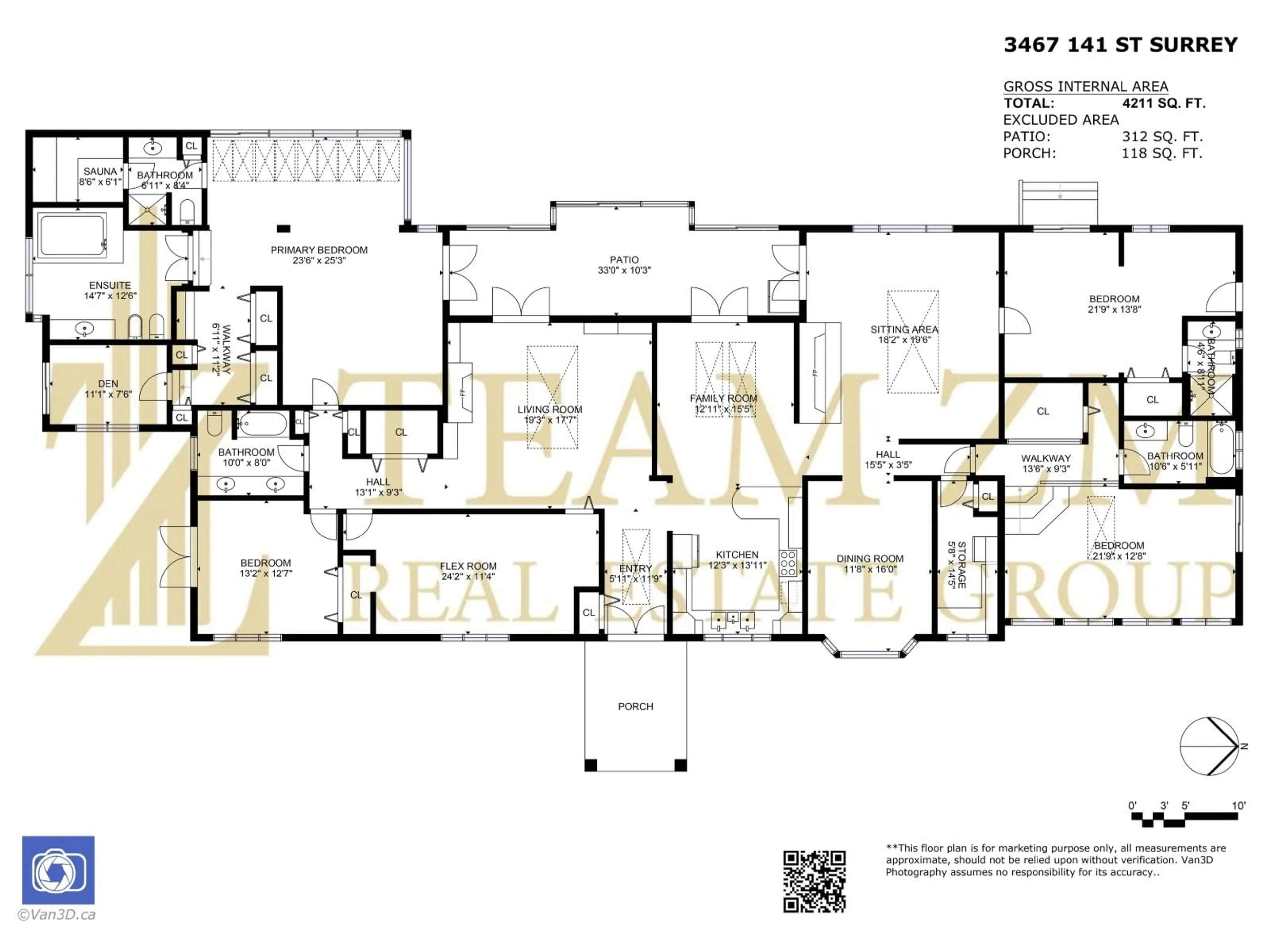 Floor plan for 3467 141, Surrey British Columbia V4P1L7