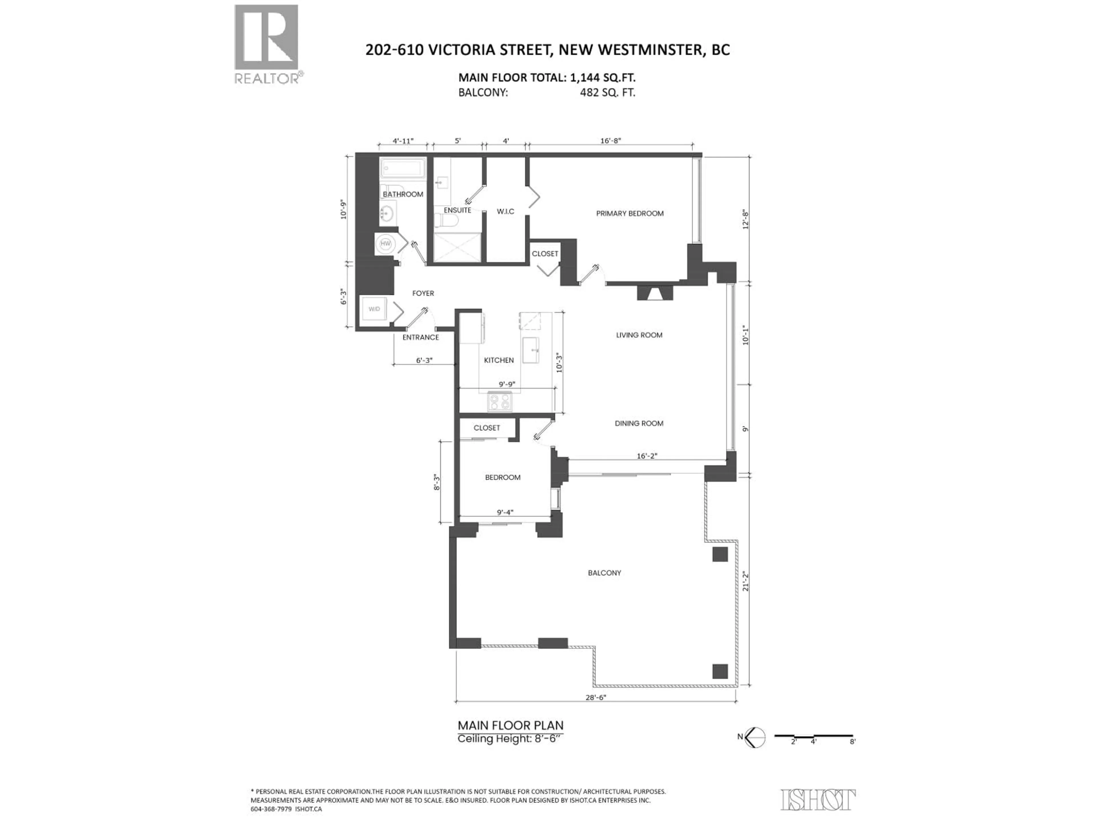 Floor plan for 202 - 610 VICTORIA STREET, New Westminster British Columbia V3M0A5