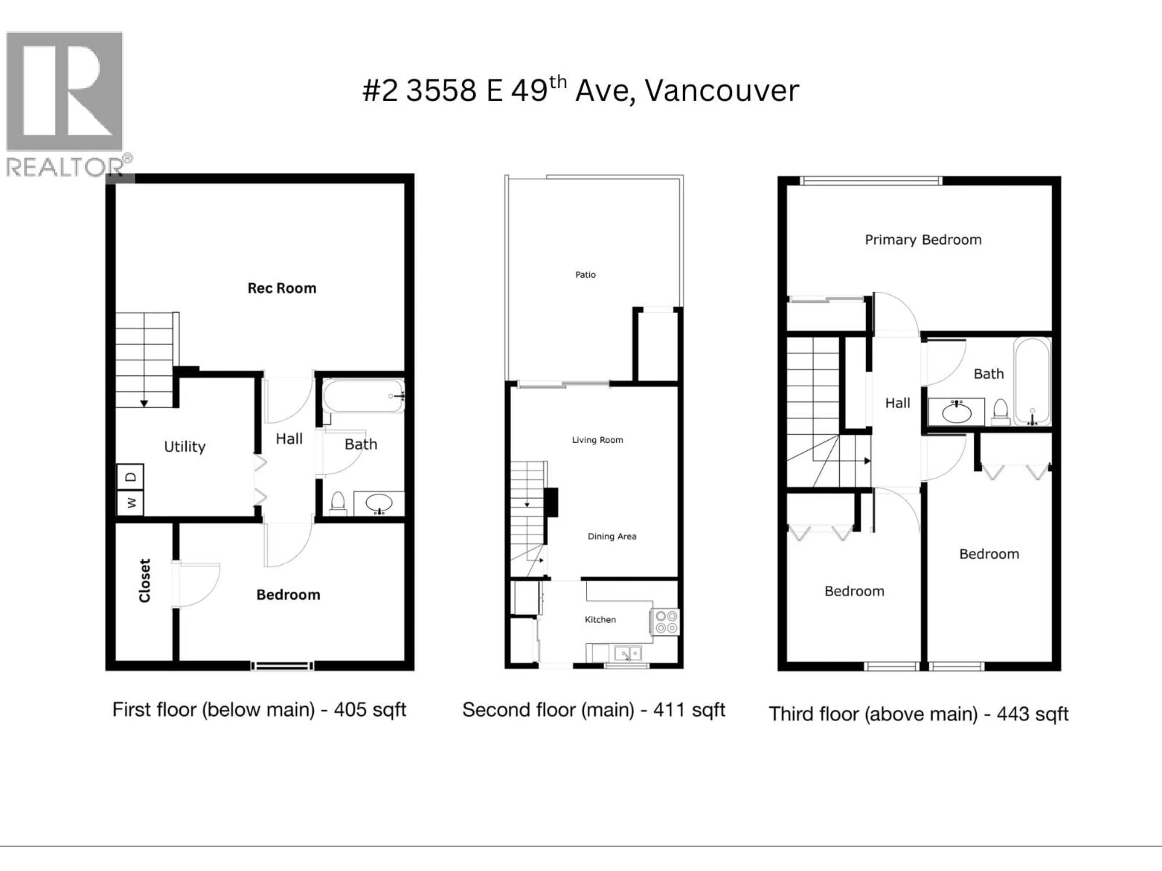 Floor plan for 2 - 3558 49TH AVENUE, Vancouver British Columbia V5S1M4
