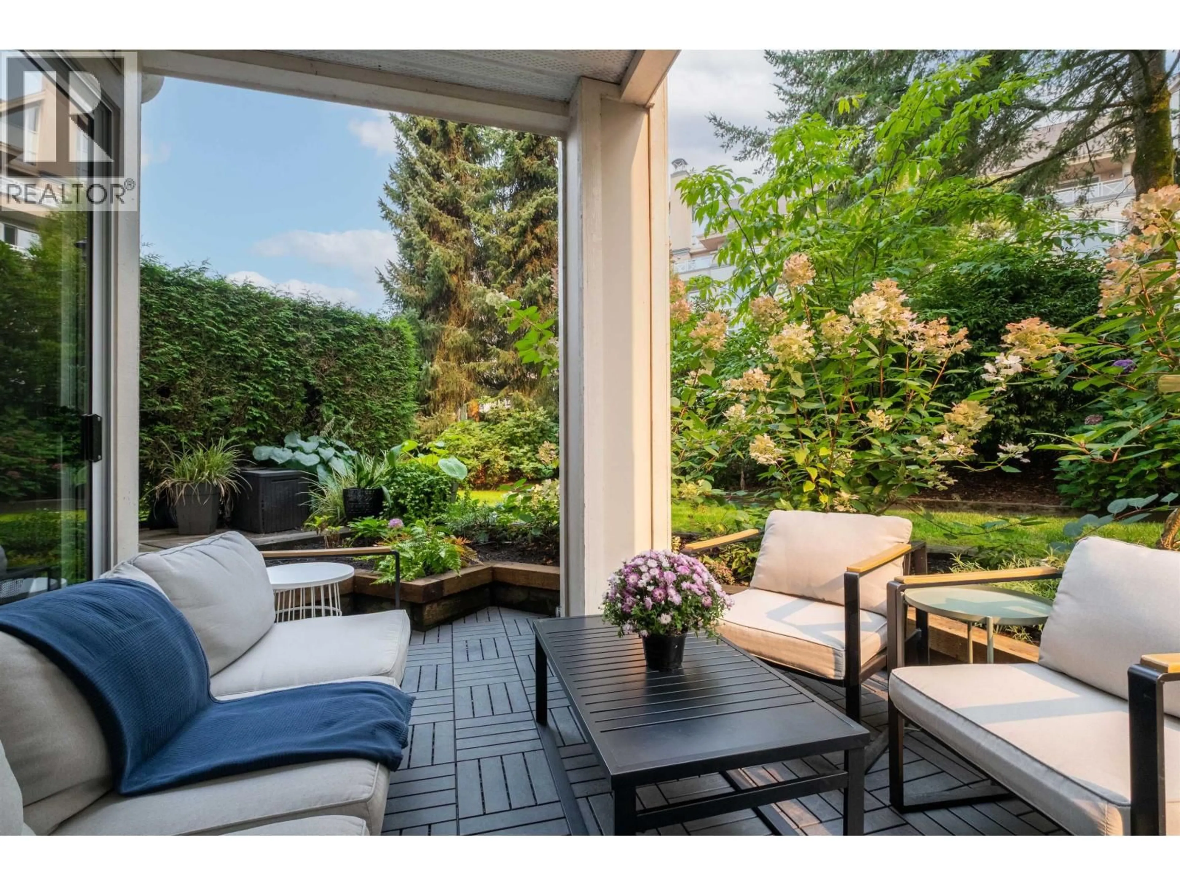 Patio, street for 210 - 3608 DEERCREST DRIVE, North Vancouver British Columbia V7G2S8