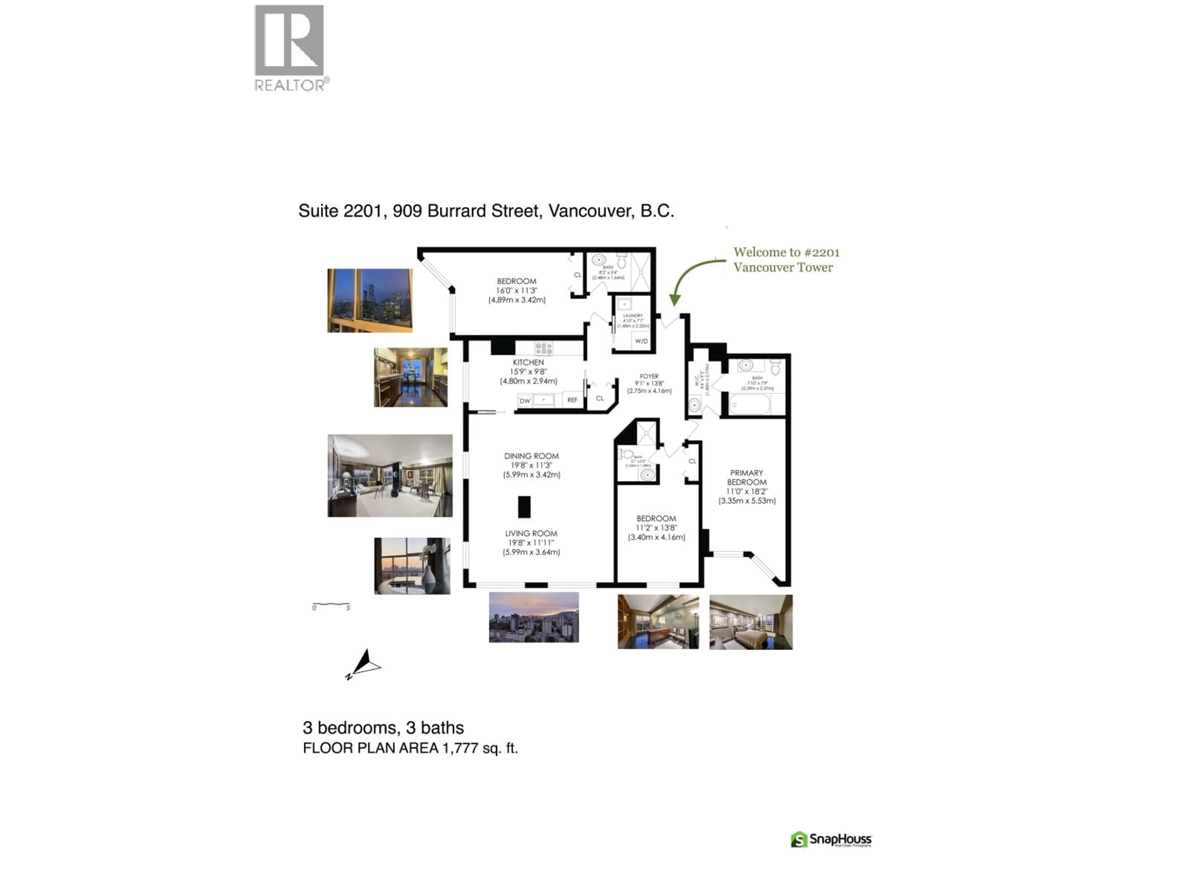 Floor plan for 2201 - 909 BURRARD STREET, Vancouver British Columbia V6Z2N2