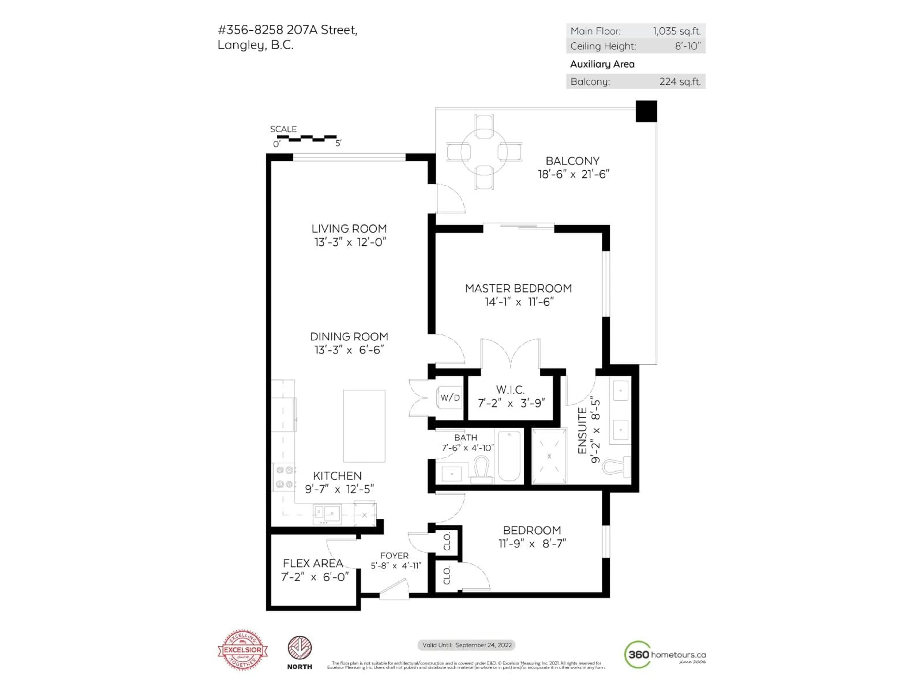 Floor plan for 356 - 8258 207A, Langley British Columbia V2Y0N4