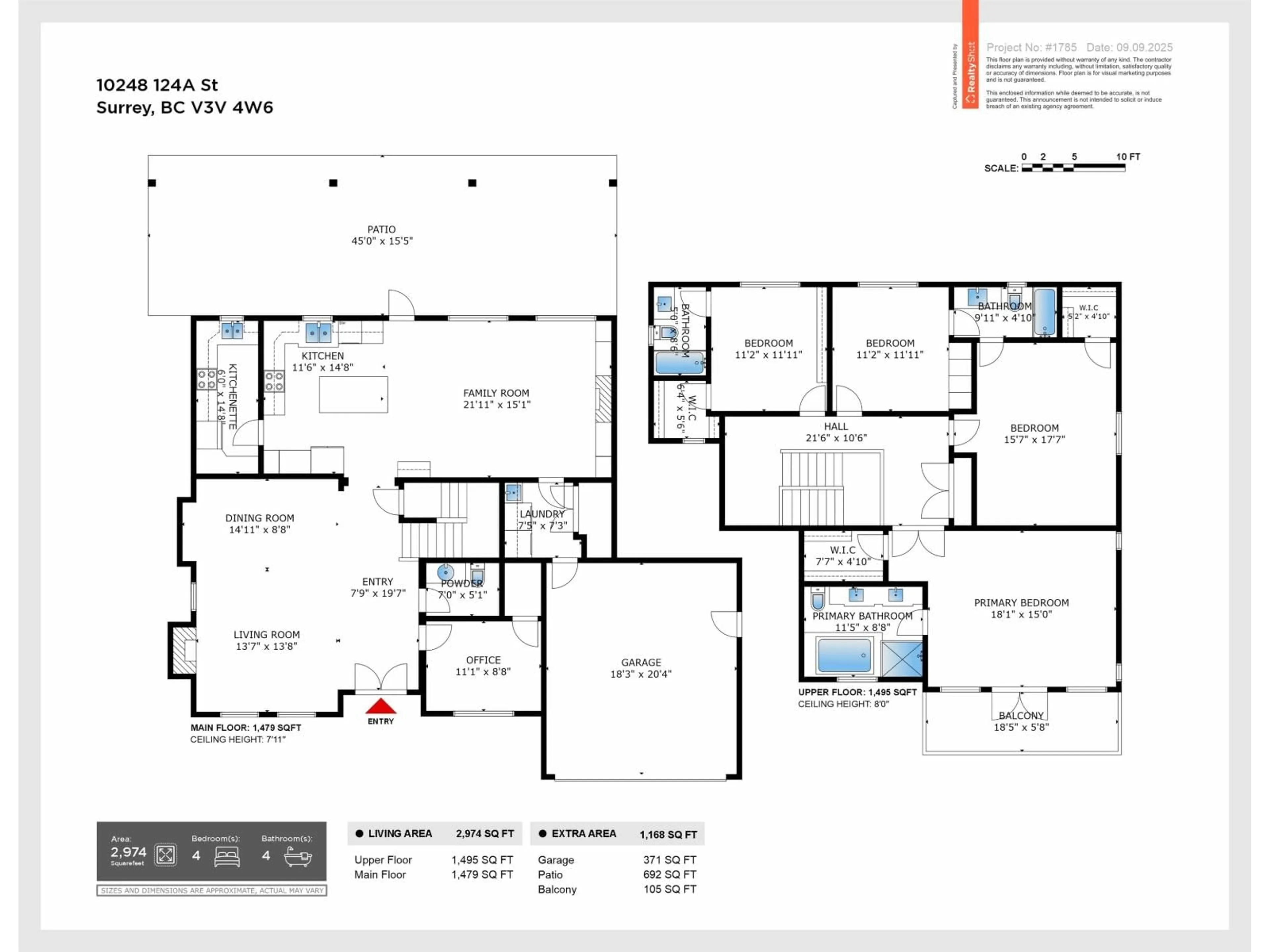 Floor plan for 10248 124A, Surrey British Columbia V3V4W6