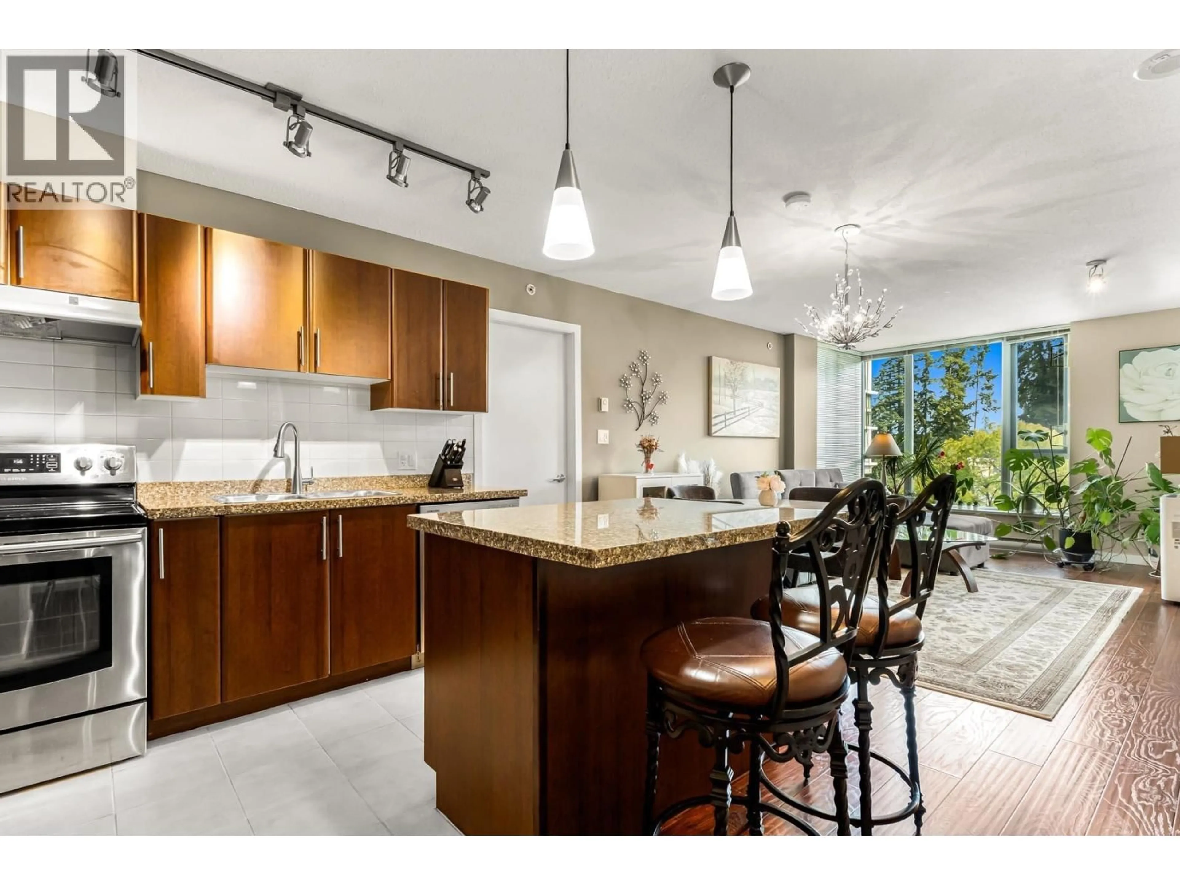 Open concept kitchen, ceramic/tile floor for 602 - 1178 HEFFLEY CRESCENT, Coquitlam British Columbia V3B0A7