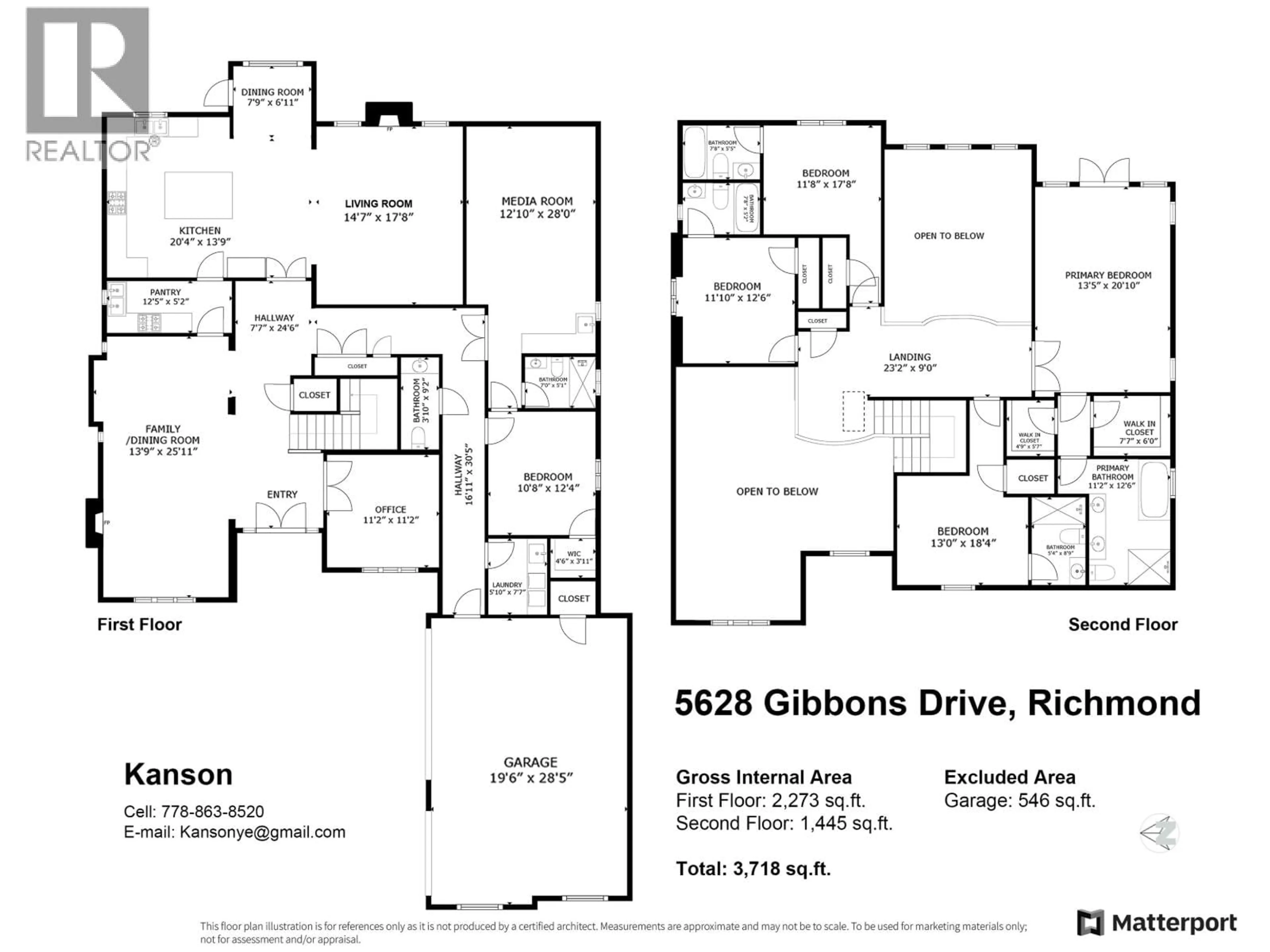 Floor plan for 5628 GIBBONS DRIVE, Richmond British Columbia V7C2C7