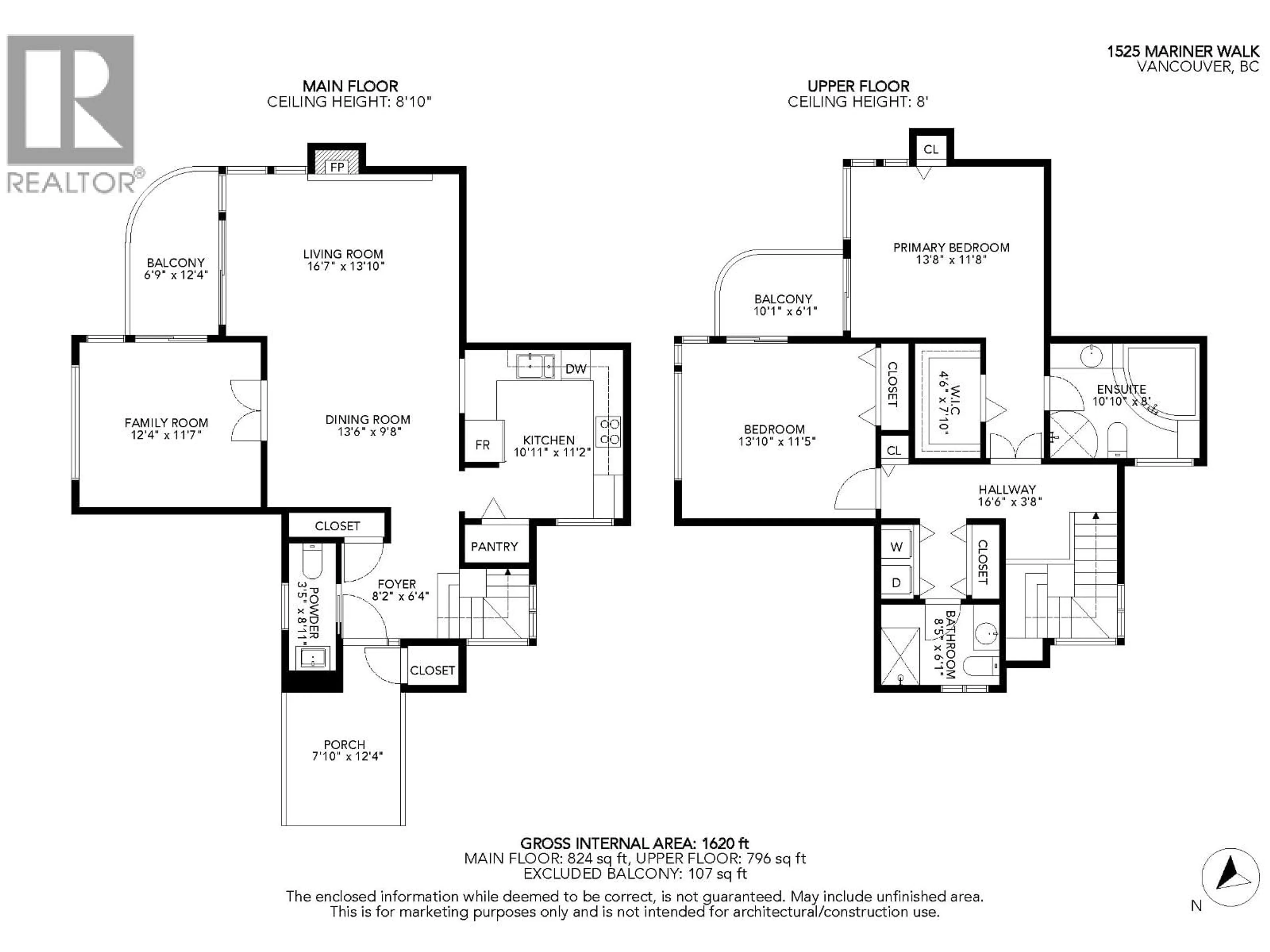 Floor plan for 1525 MARINER WALK, Vancouver British Columbia V6J5A6