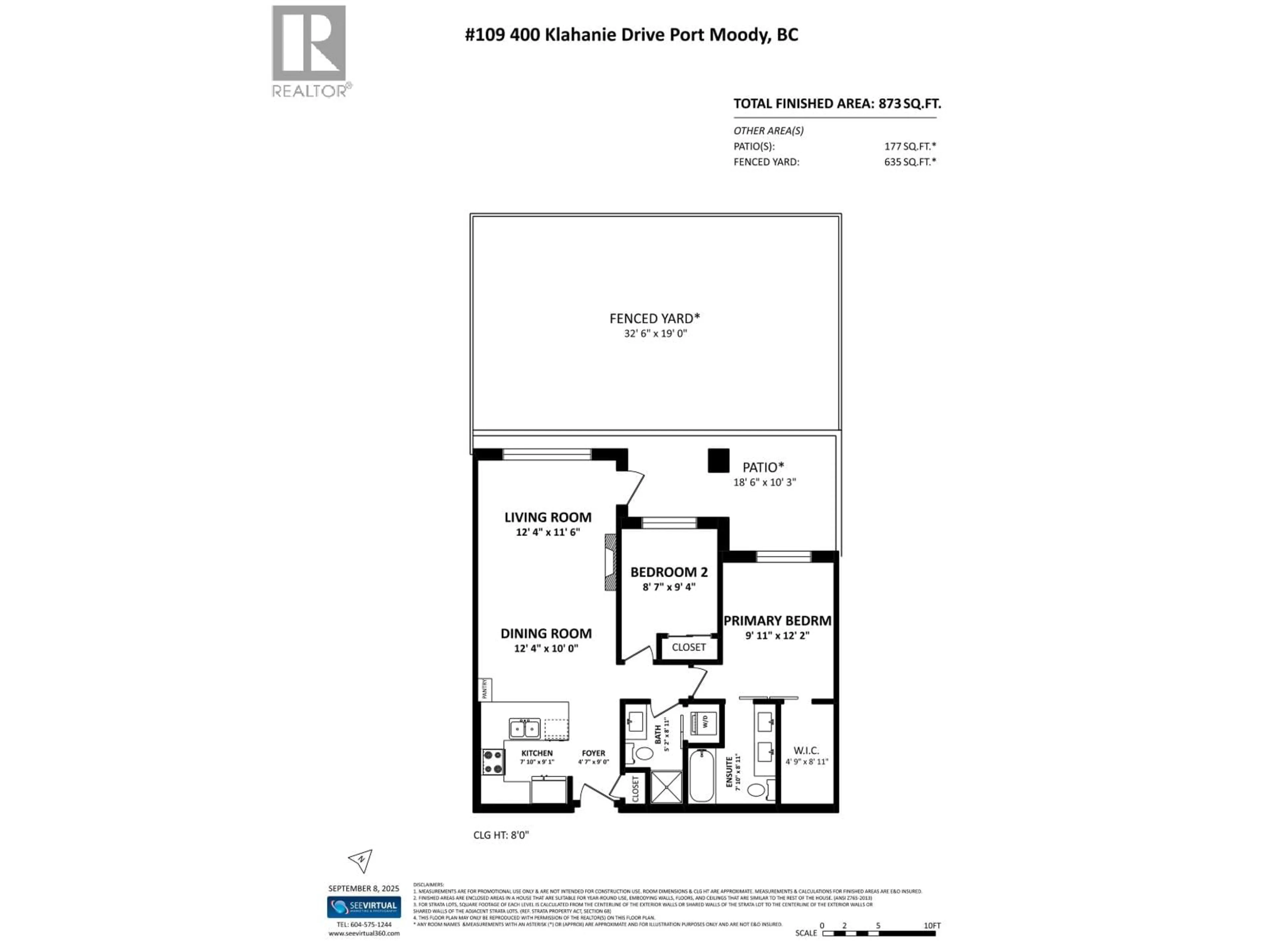 Floor plan for 109 - 400 KLAHANIE DRIVE, Port Moody British Columbia V3H5K9