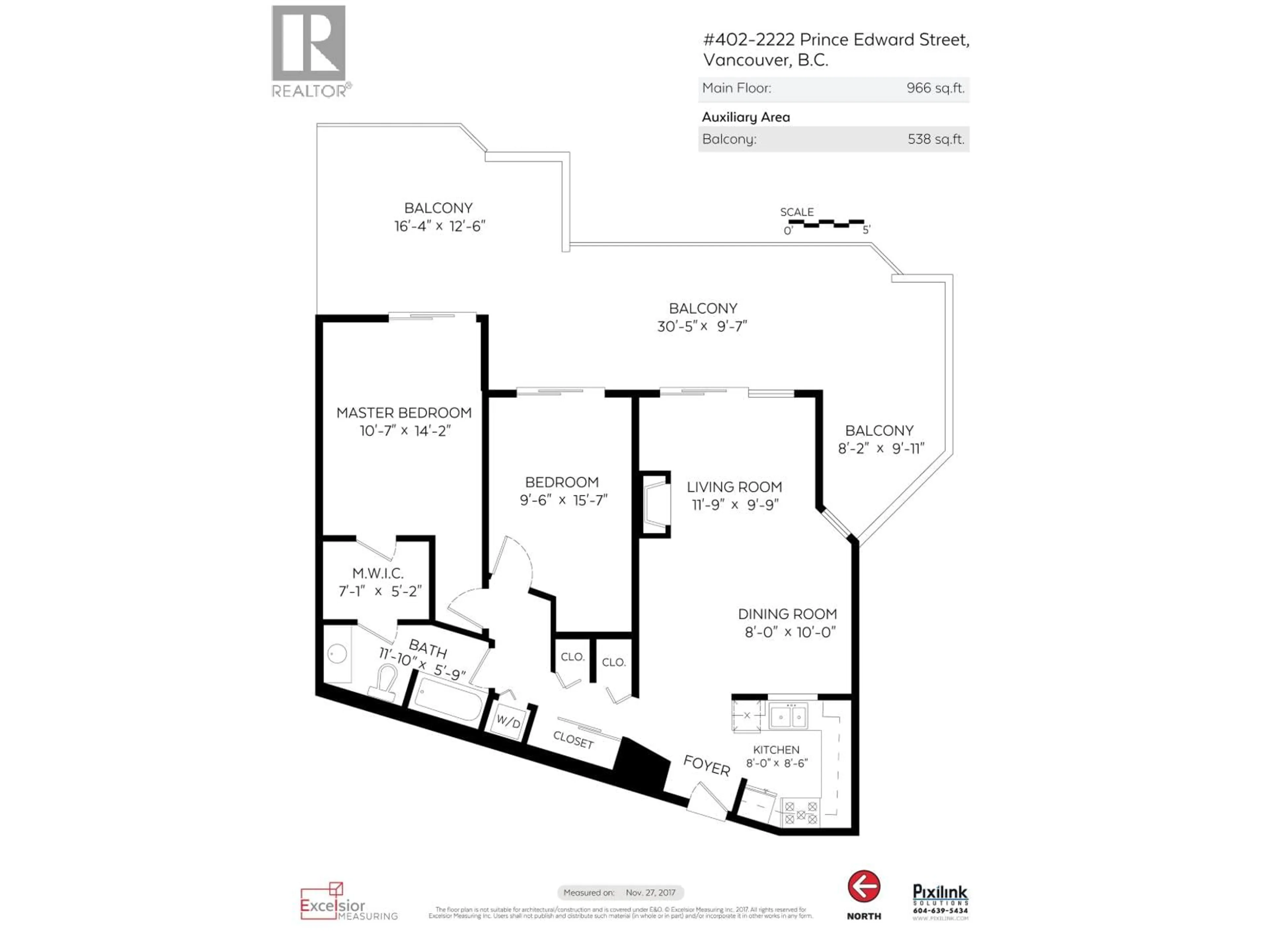 Floor plan for 402 - 2222 PRINCE EDWARD STREET, Vancouver British Columbia V5T4M6