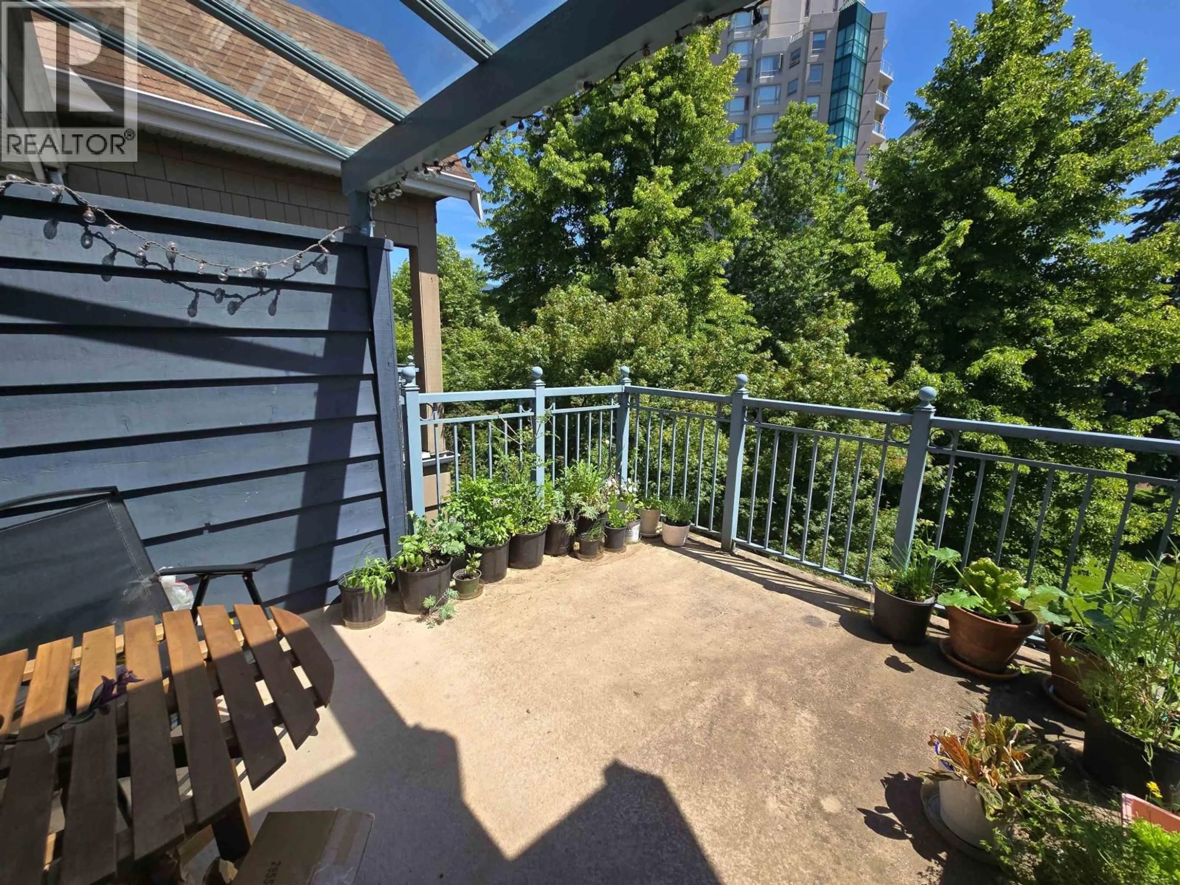 Patio, city buildings view from balcony for 406 - 1190 EASTWOOD STREET, Coquitlam British Columbia V3B7S1