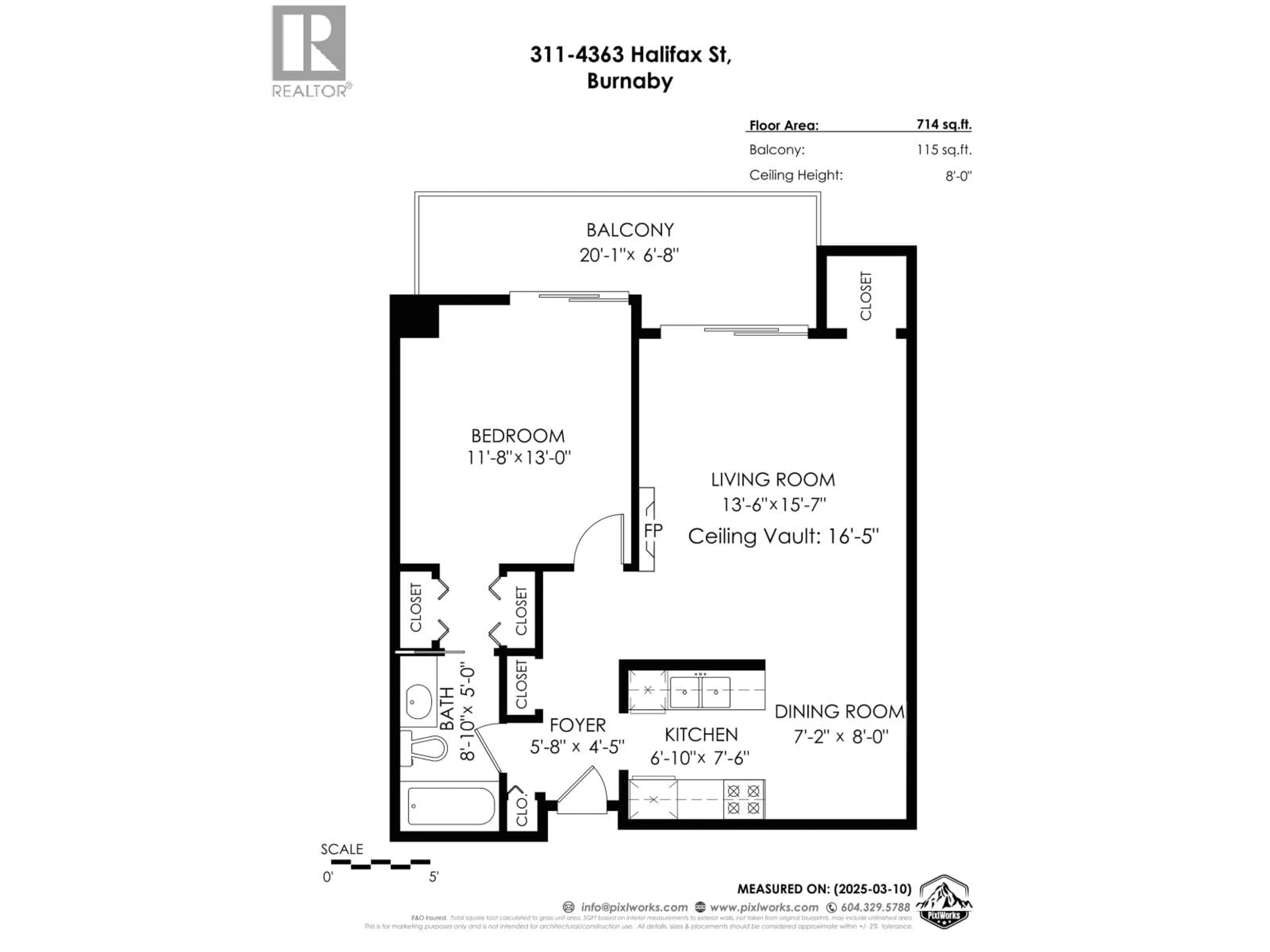 Floor plan for 311 - 4363 HALIFAX STREET, Burnaby British Columbia V5C5Z3