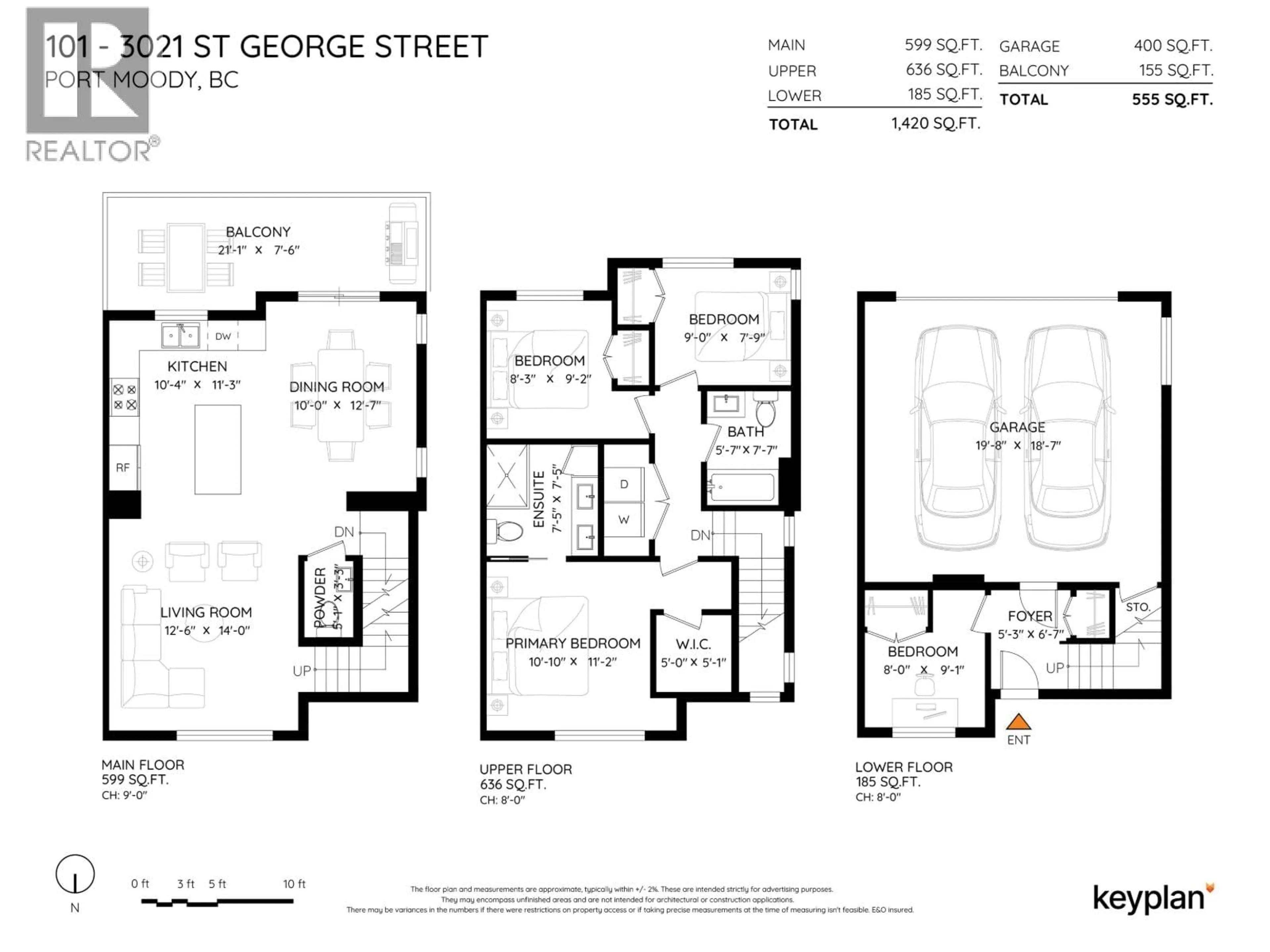 Floor plan for 101 - 3021 ST GEORGE STREET, Port Moody British Columbia V3H0K3