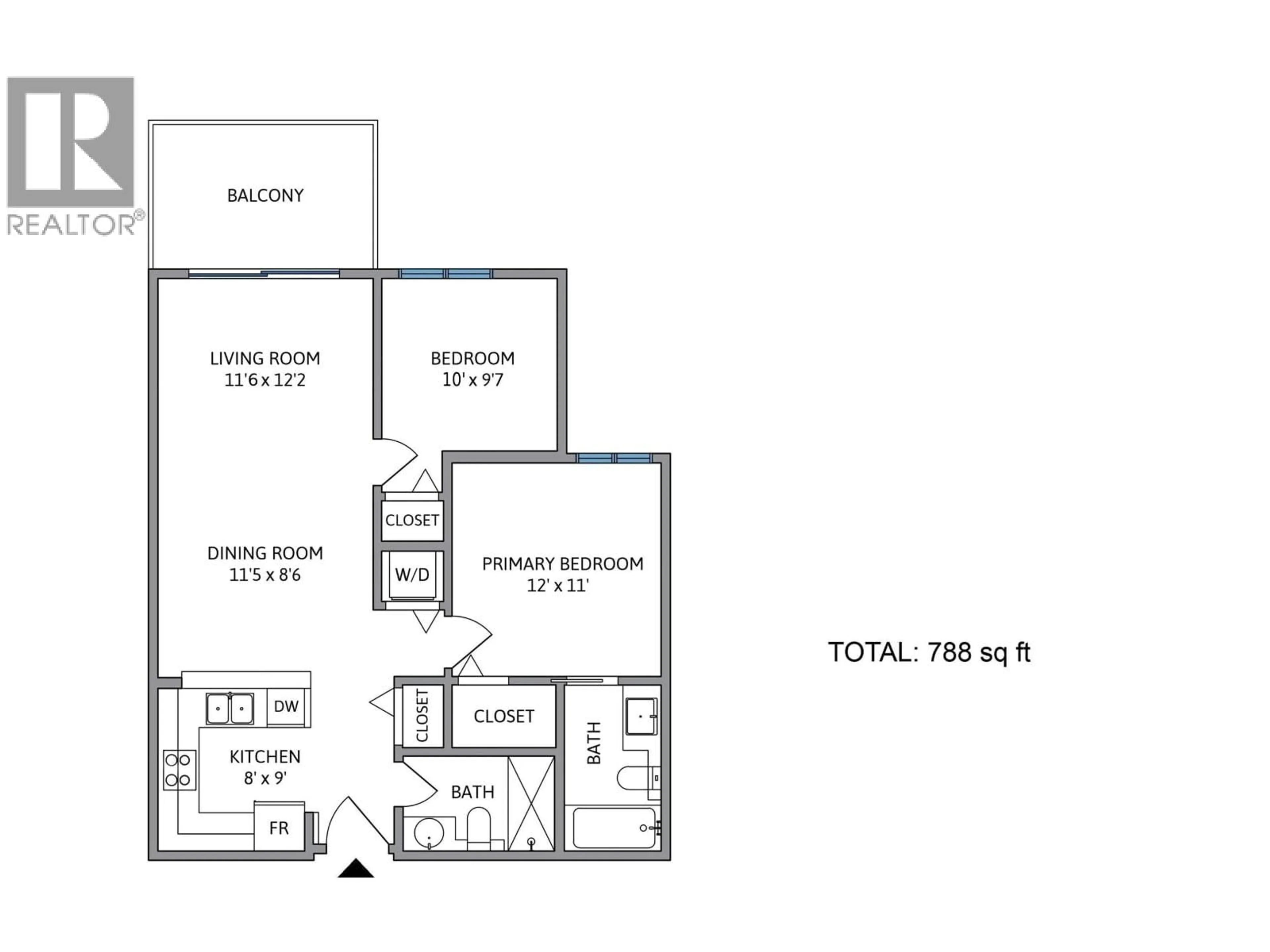 Floor plan for 405 - 7478 BYRNEPARK WALK, Burnaby British Columbia V3N0B5