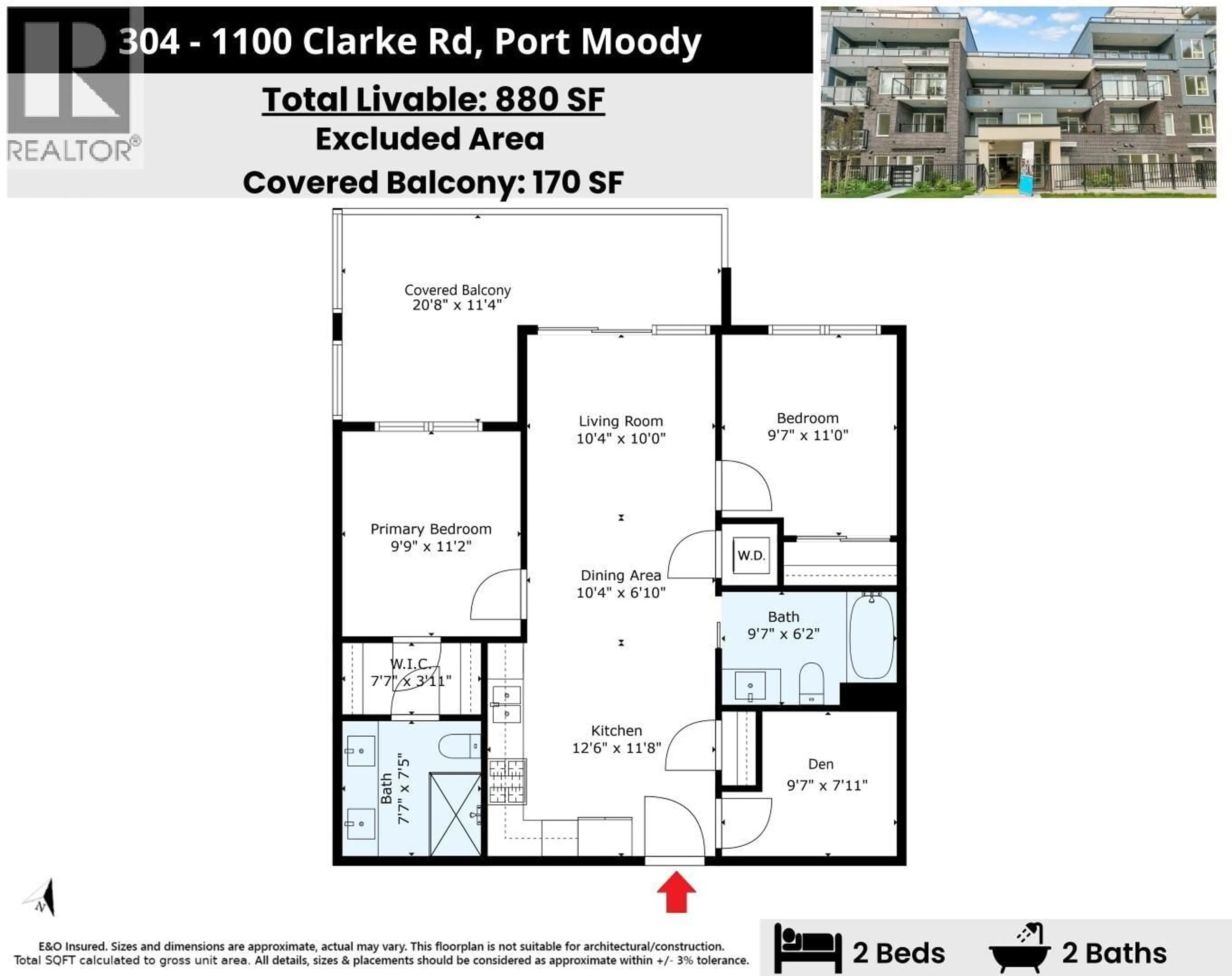 Floor plan for 304 - 1100 CLARKE ROAD, Port Moody British Columbia V3H0N3