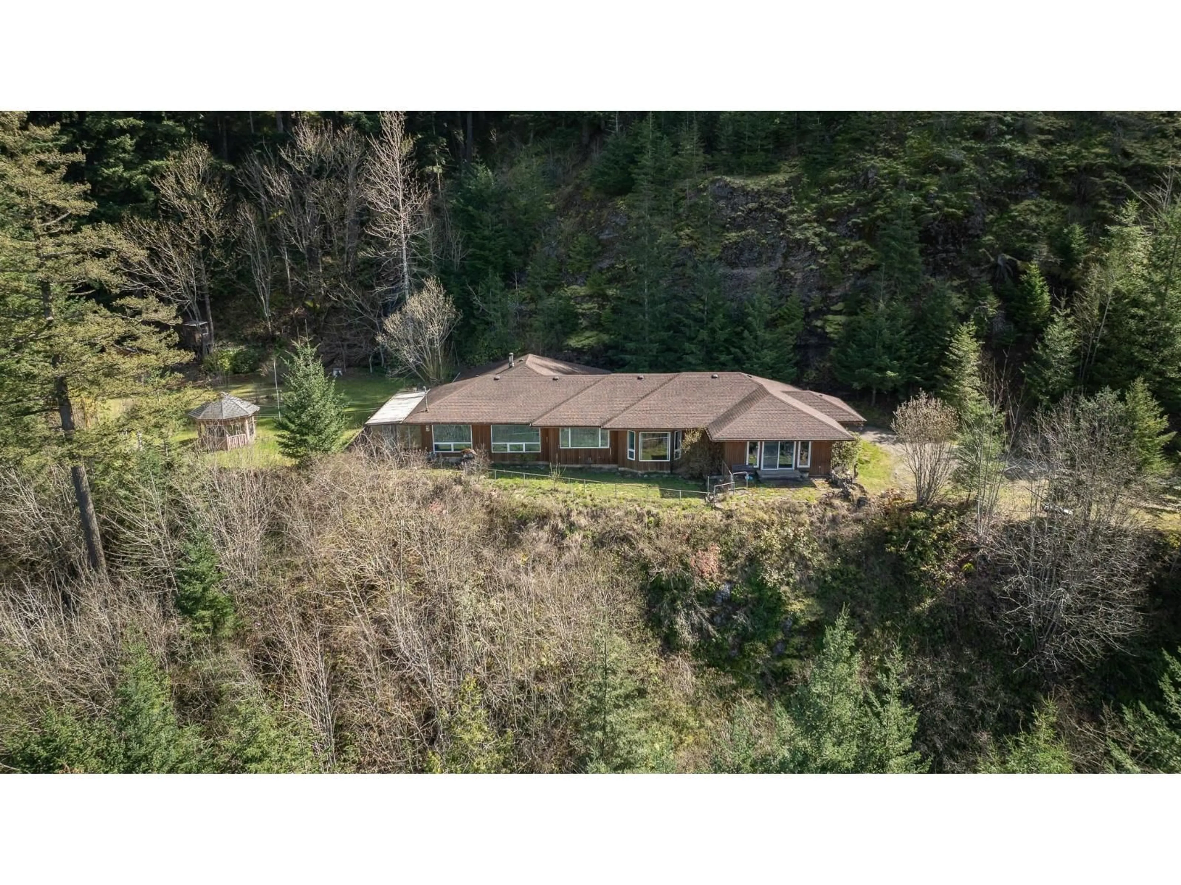 A pic from outside/outdoor area/front of a property/back of a property/a pic from drone, forest/trees view for 21703 THACKER MTN ROAD, Hope British Columbia V0X1L1