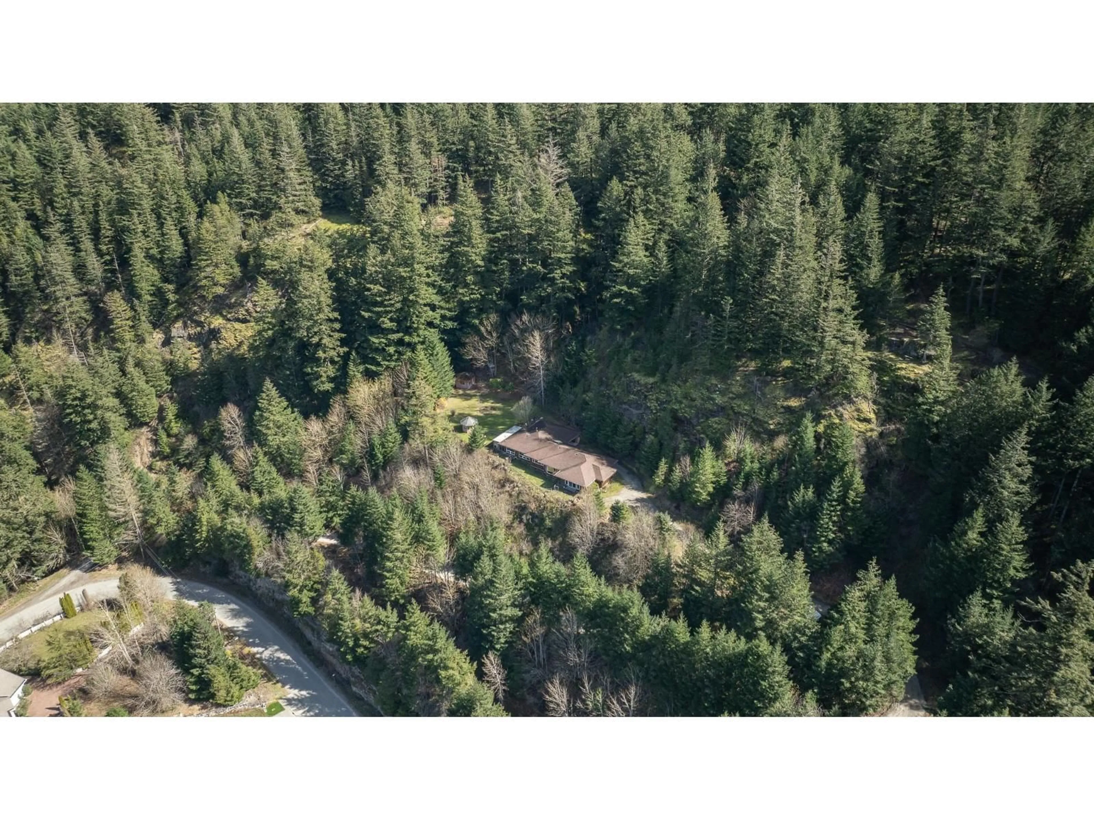 A pic from outside/outdoor area/front of a property/back of a property/a pic from drone, forest/trees view for 21703 THACKER MTN ROAD, Hope British Columbia V0X1L1