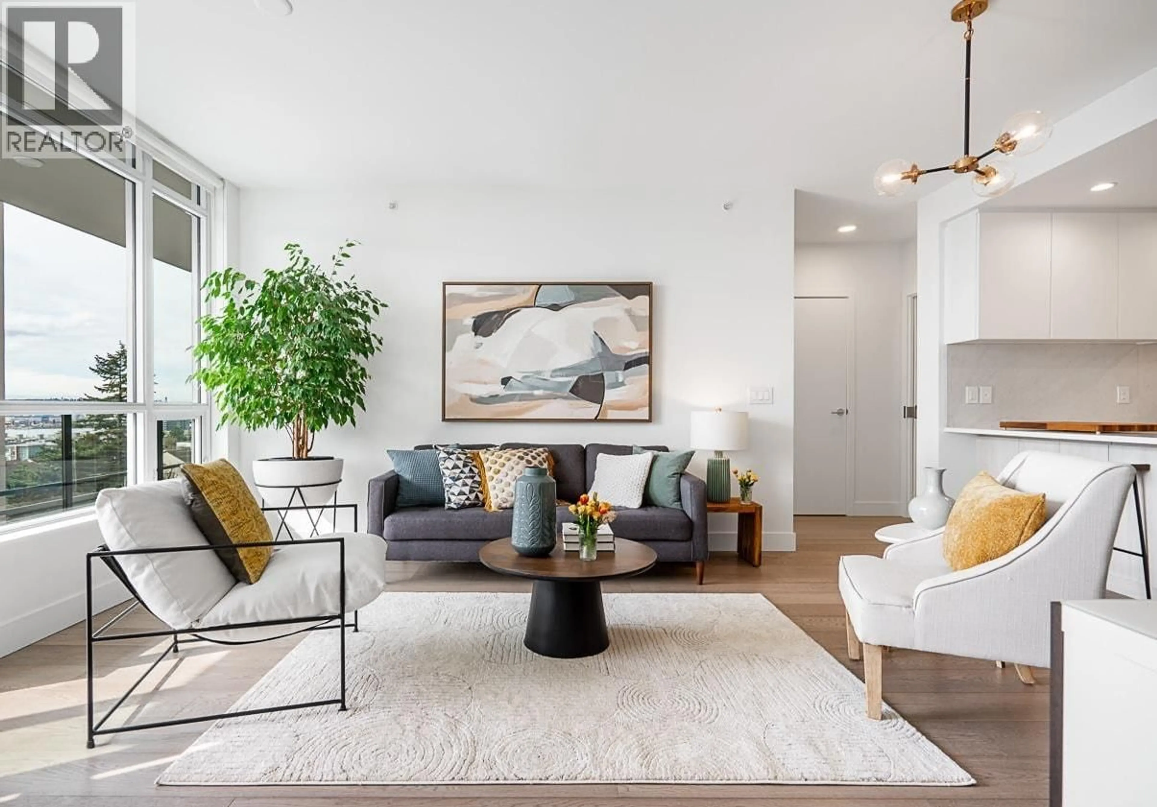 Living room with furniture, unknown for 406 - 177 3RD STREET, North Vancouver British Columbia V7M0G5