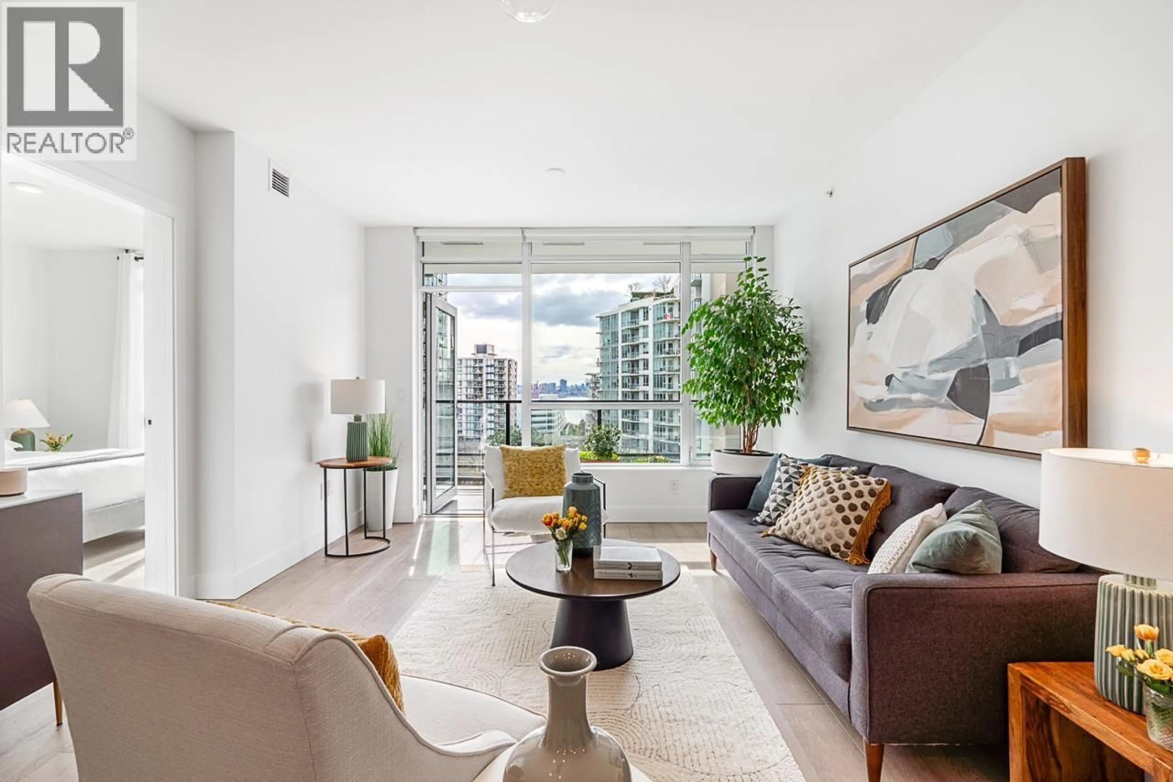Living room with furniture, unknown for 406 - 177 3RD STREET, North Vancouver British Columbia V7M0G5