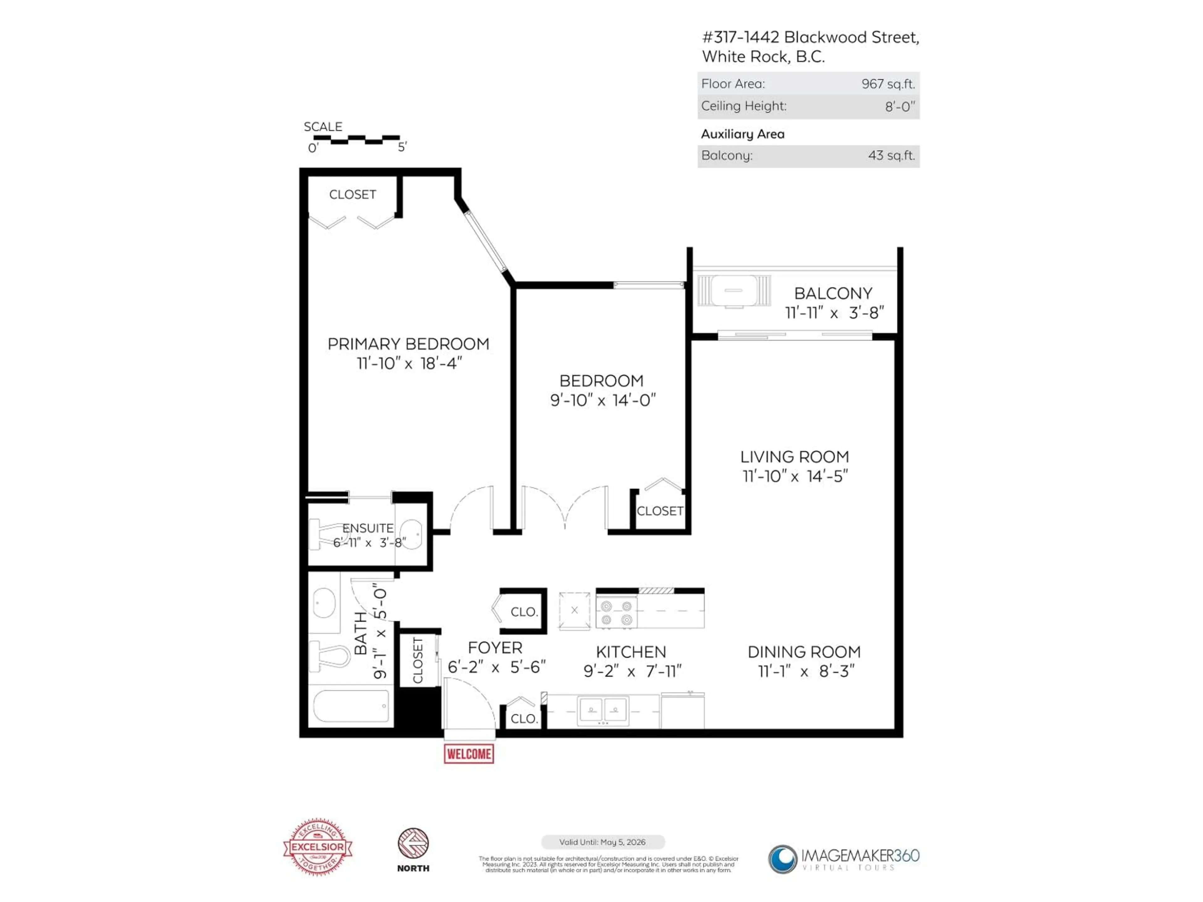 Floor plan for 317 - 1442 BLACKWOOD, White Rock British Columbia V4B3V5
