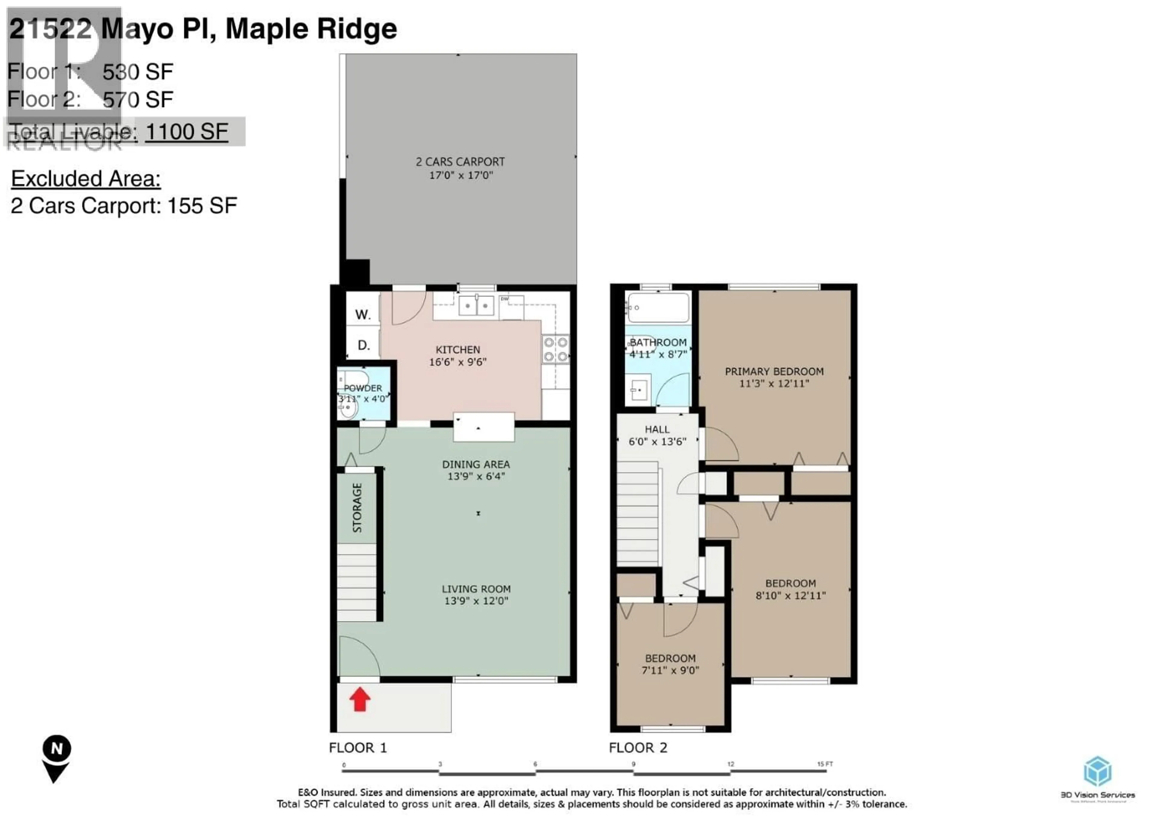 Floor plan for 21522 MAYO PLACE, Maple Ridge British Columbia V2X2K9