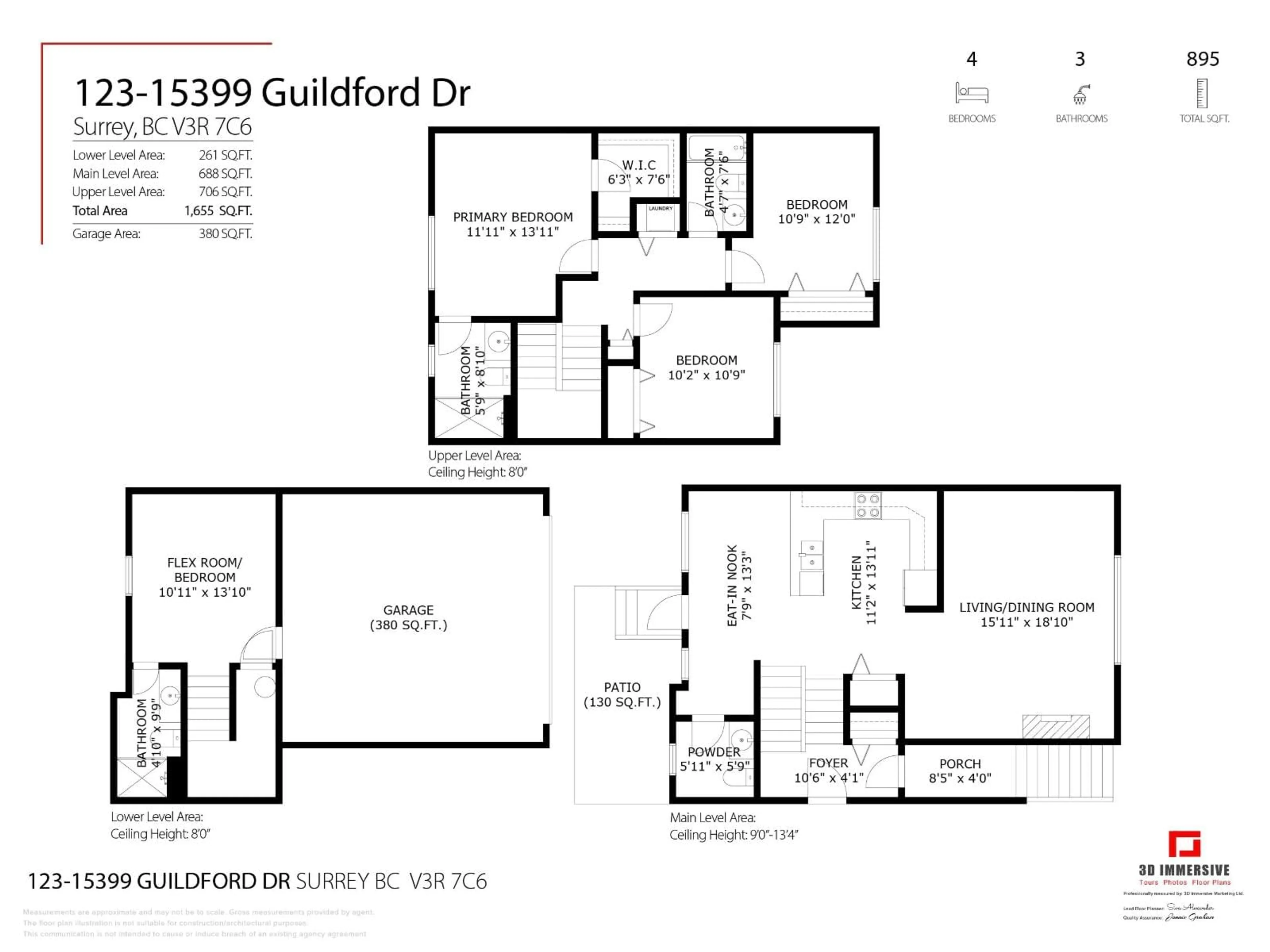 Floor plan for 123 15399 GUILDFORD, Surrey British Columbia V3R7C6