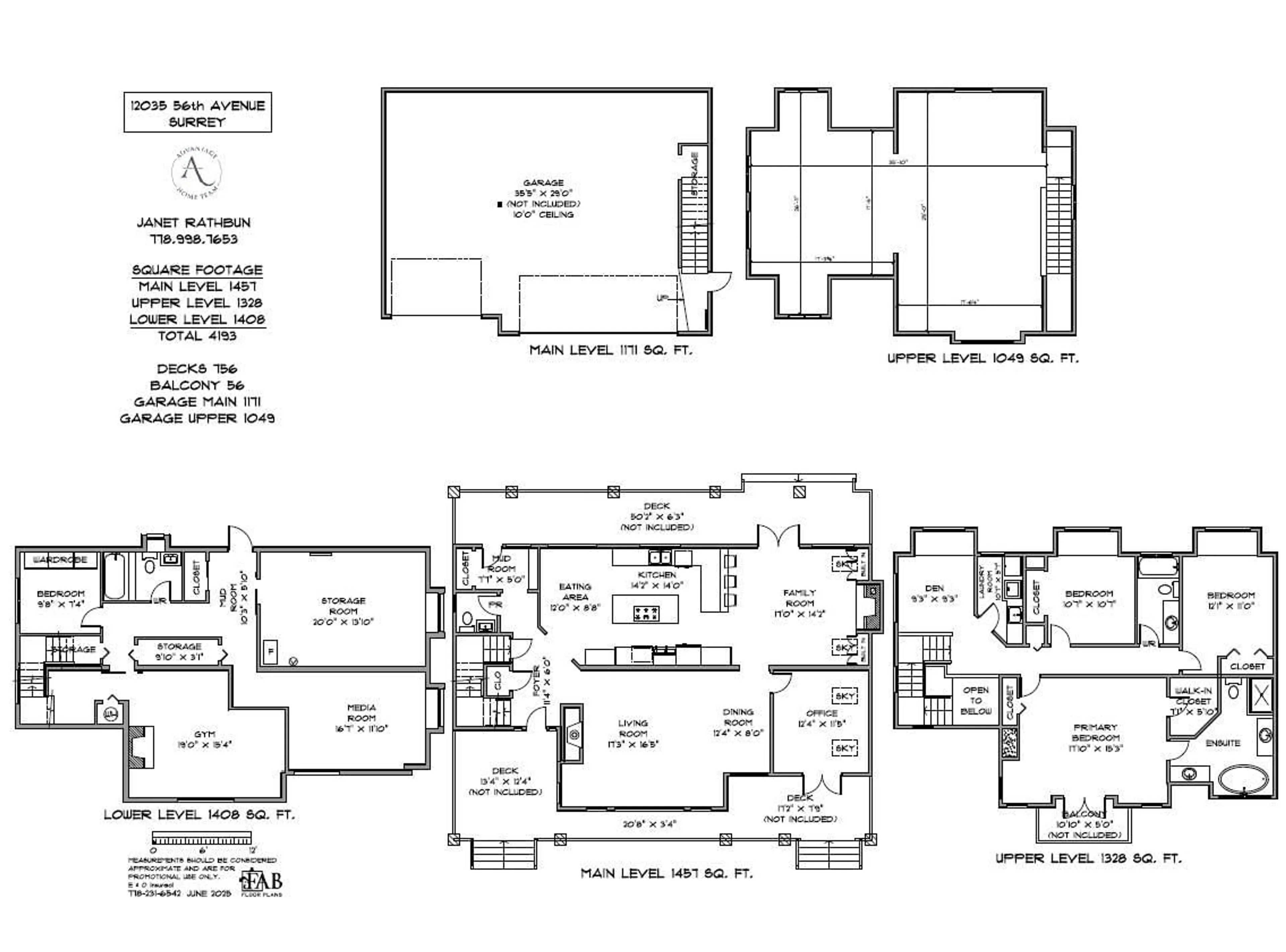 Floor plan for 12035 56, Surrey British Columbia V3X2W9