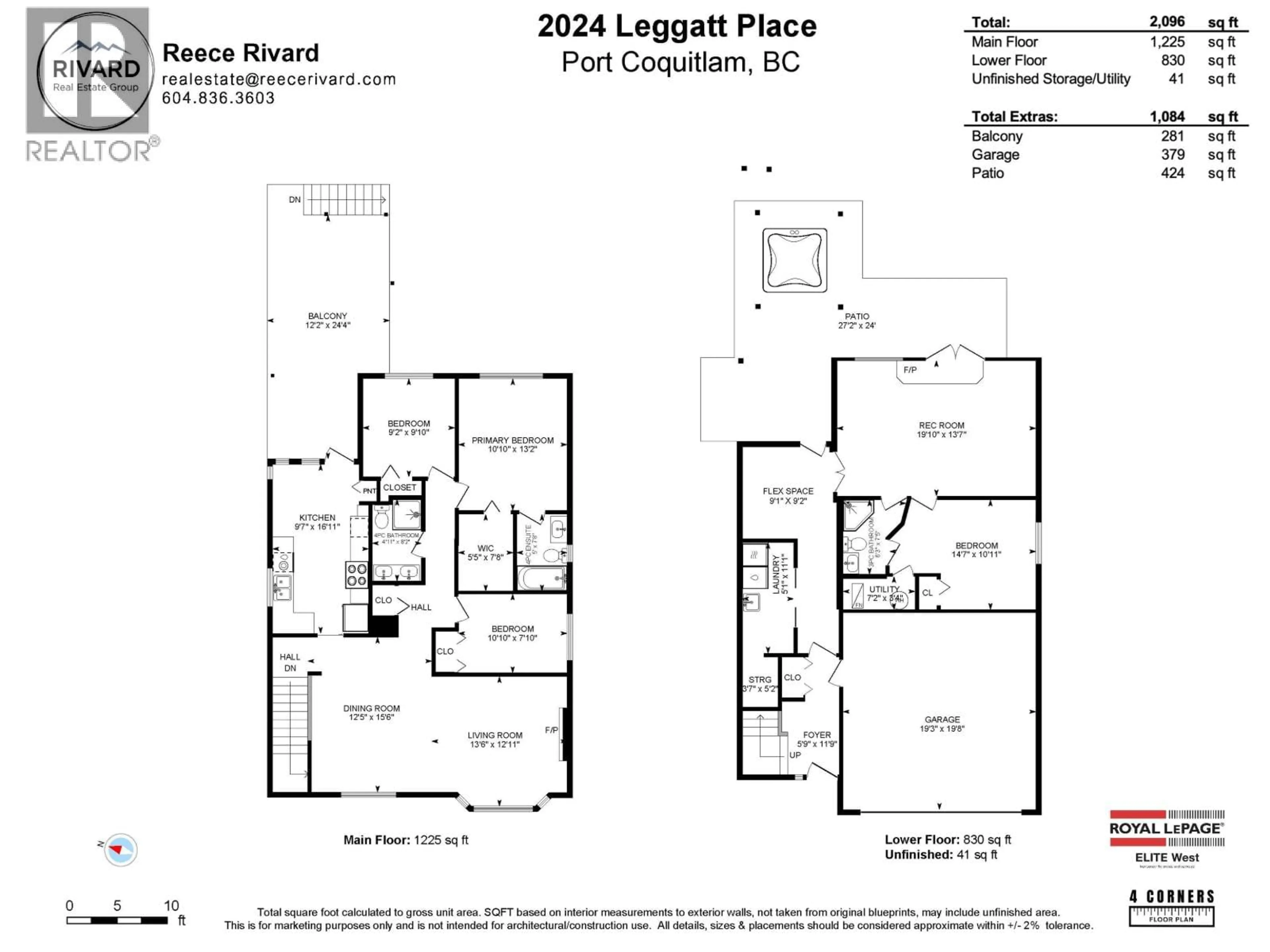 Floor plan for 2024 LEGGATT PLACE, Port Coquitlam British Columbia V3C5V9