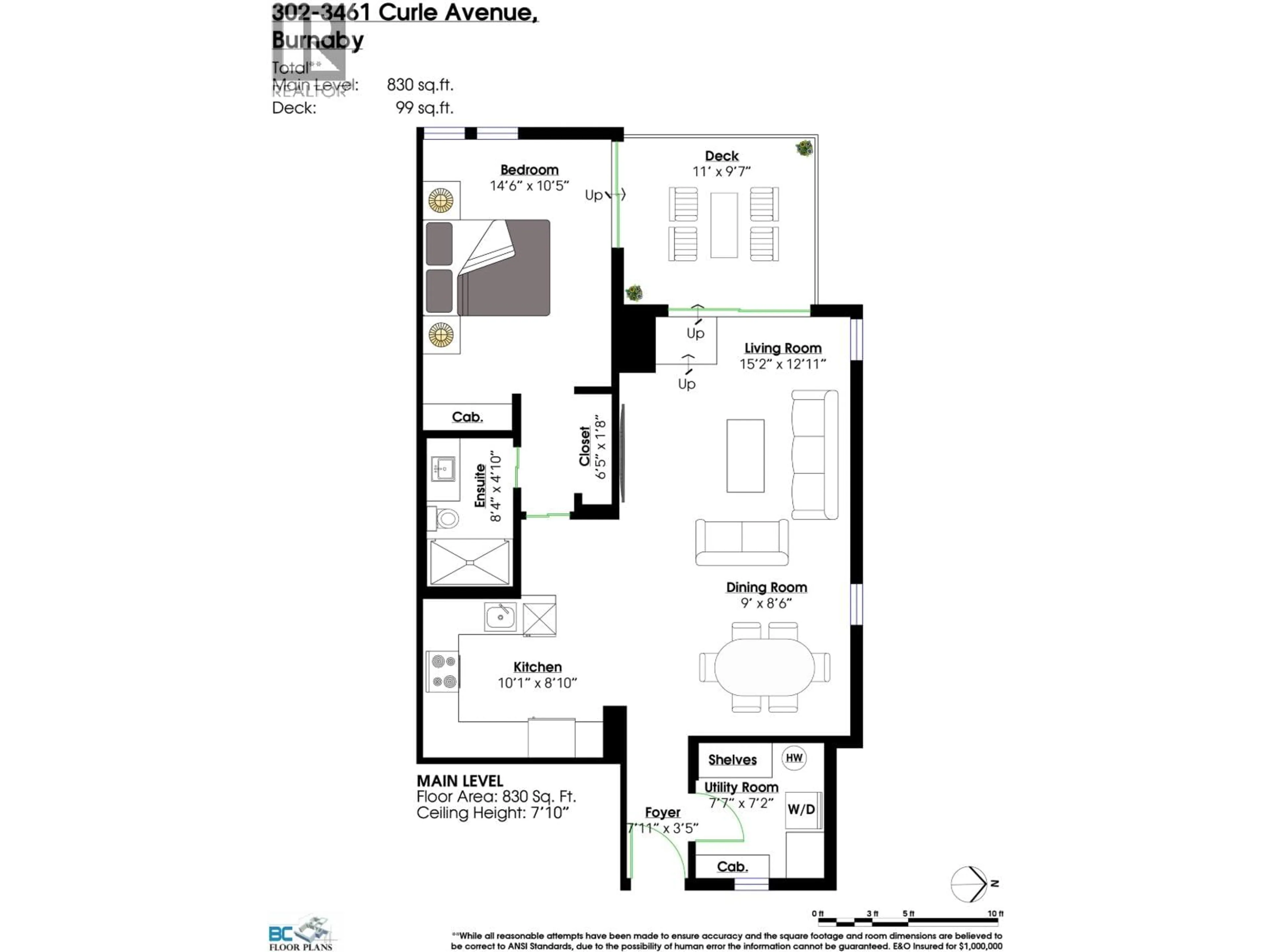 Floor plan for 302 - 3461 CURLE AVENUE, Burnaby British Columbia V5G4P4