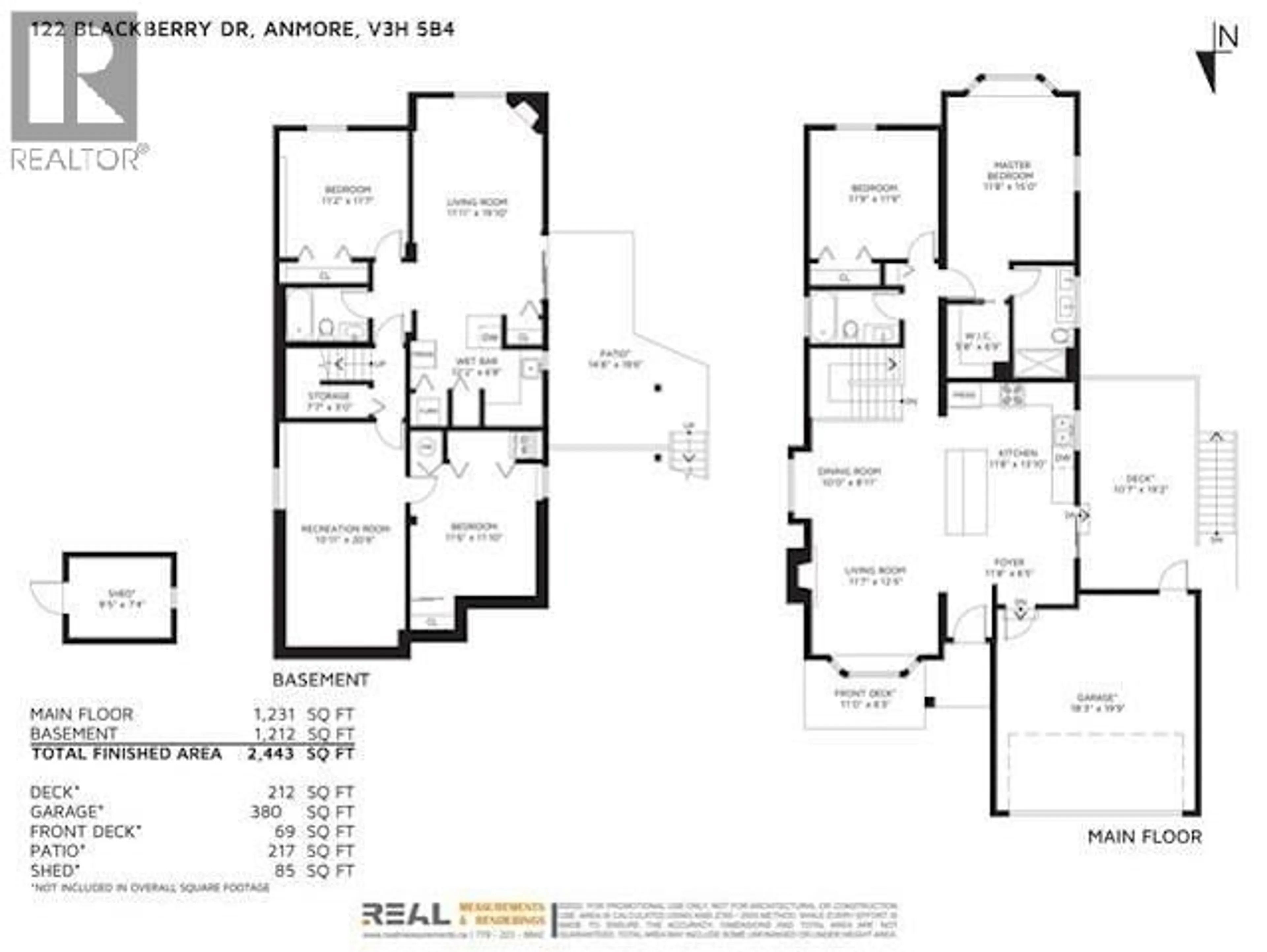 Floor plan for 122 BLACKBERRY DRIVE, Anmore British Columbia V3H5B4