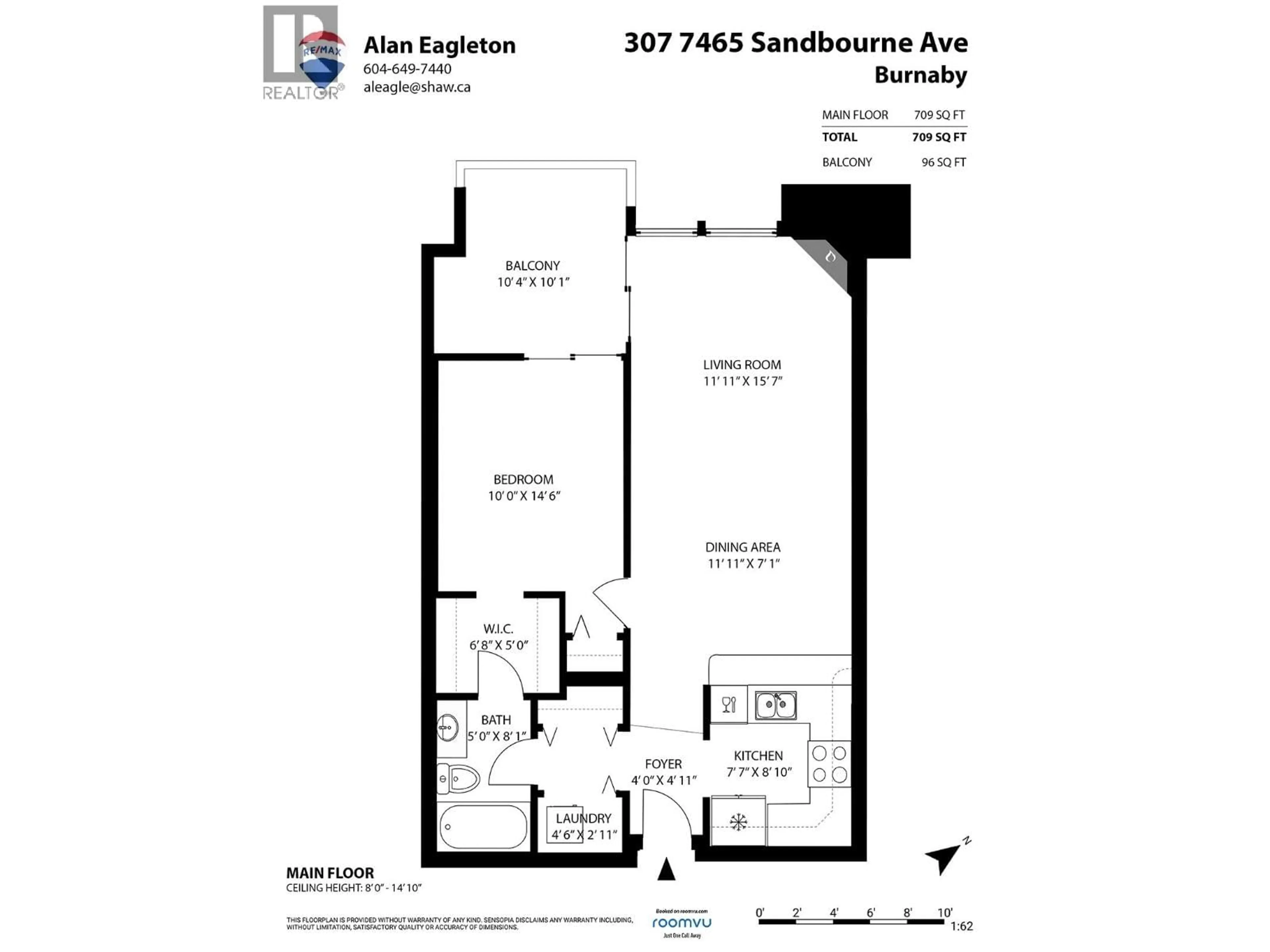 Floor plan for 307 - 7465 SANDBORNE AVENUE, Burnaby British Columbia V3N4W7