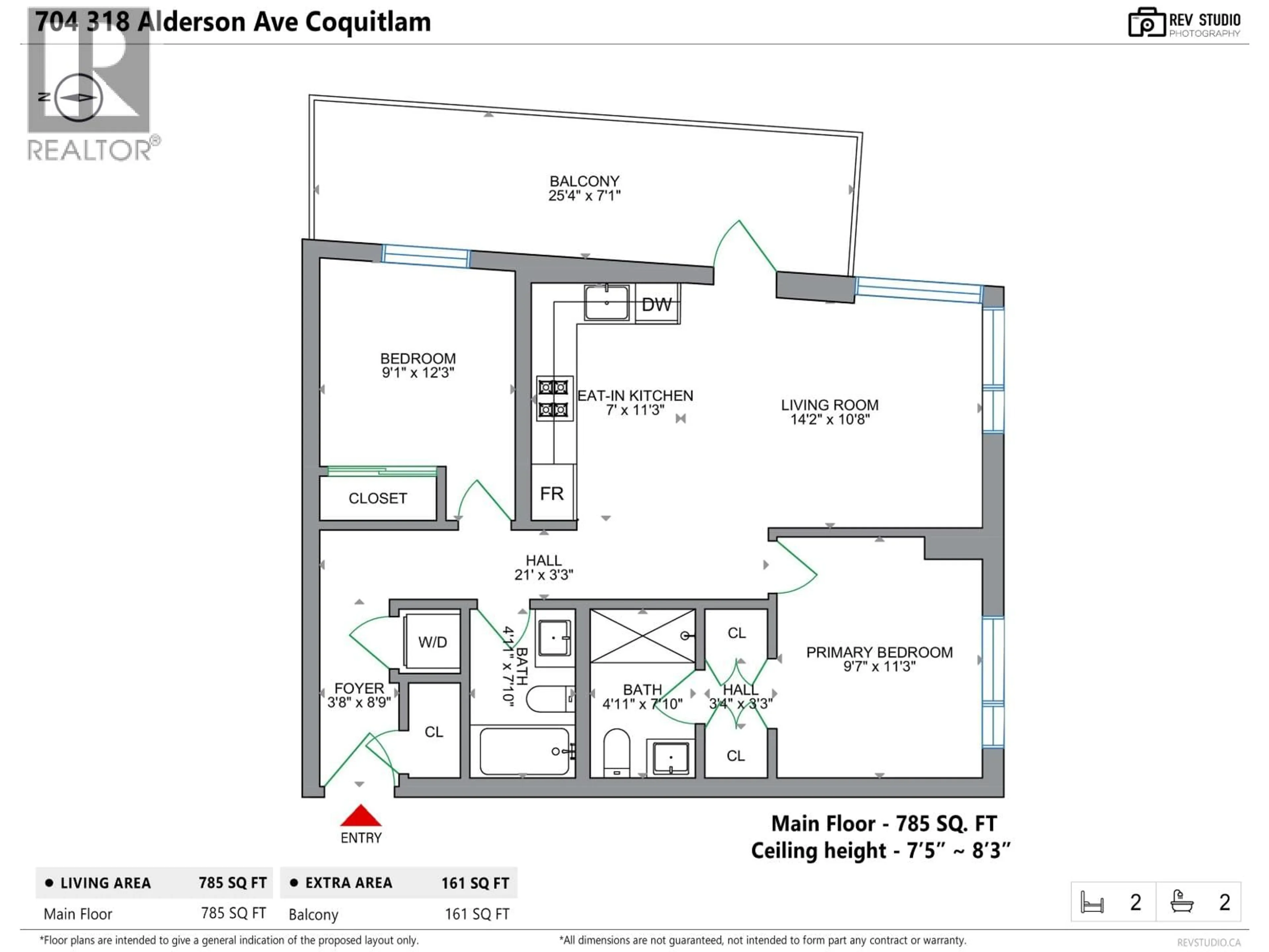 Floor plan for 704 - 318 ALDERSON AVENUE, Coquitlam British Columbia V3K0J1