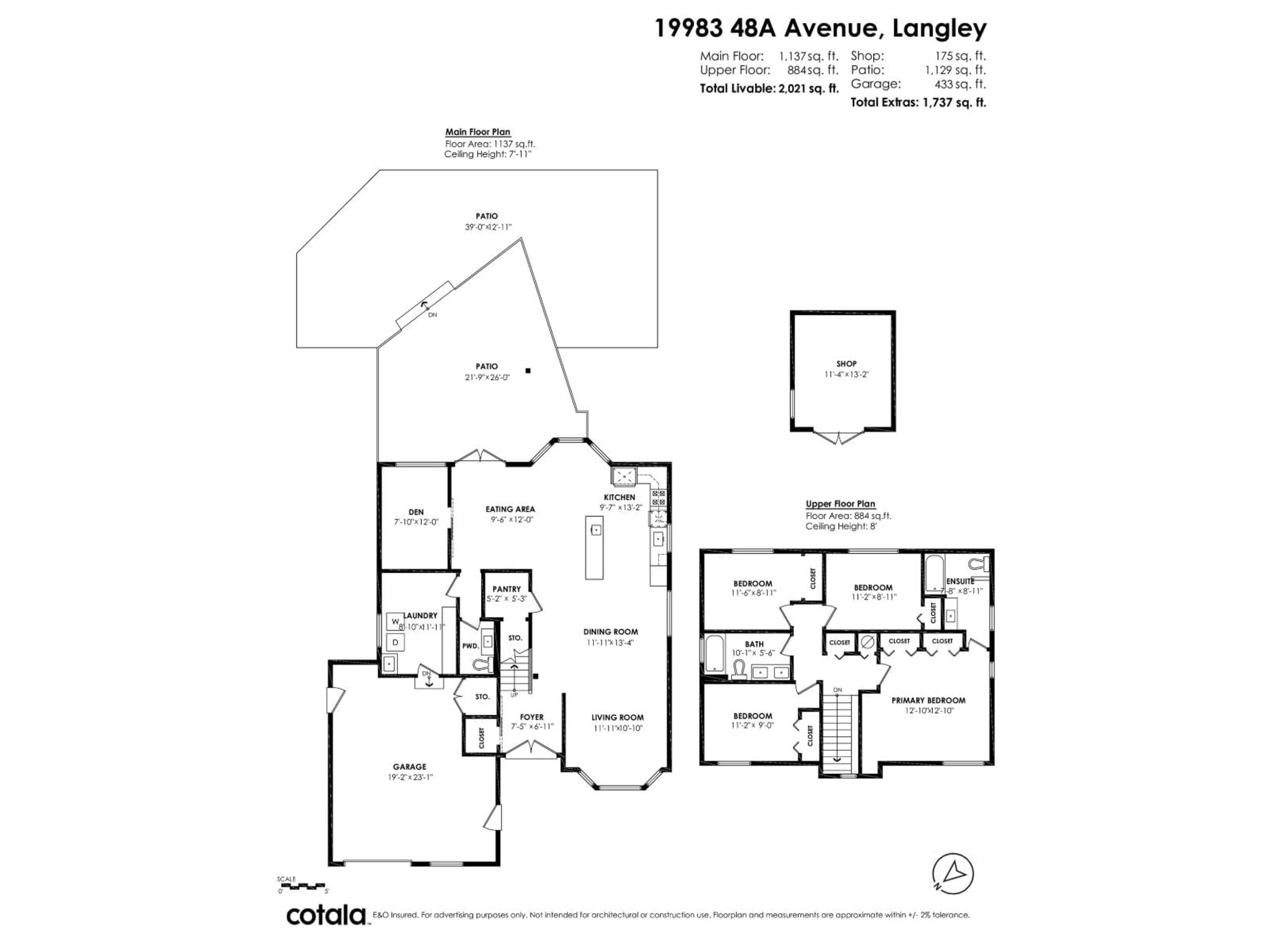 Floor plan for 19983 48A, Langley British Columbia V3A6Y1