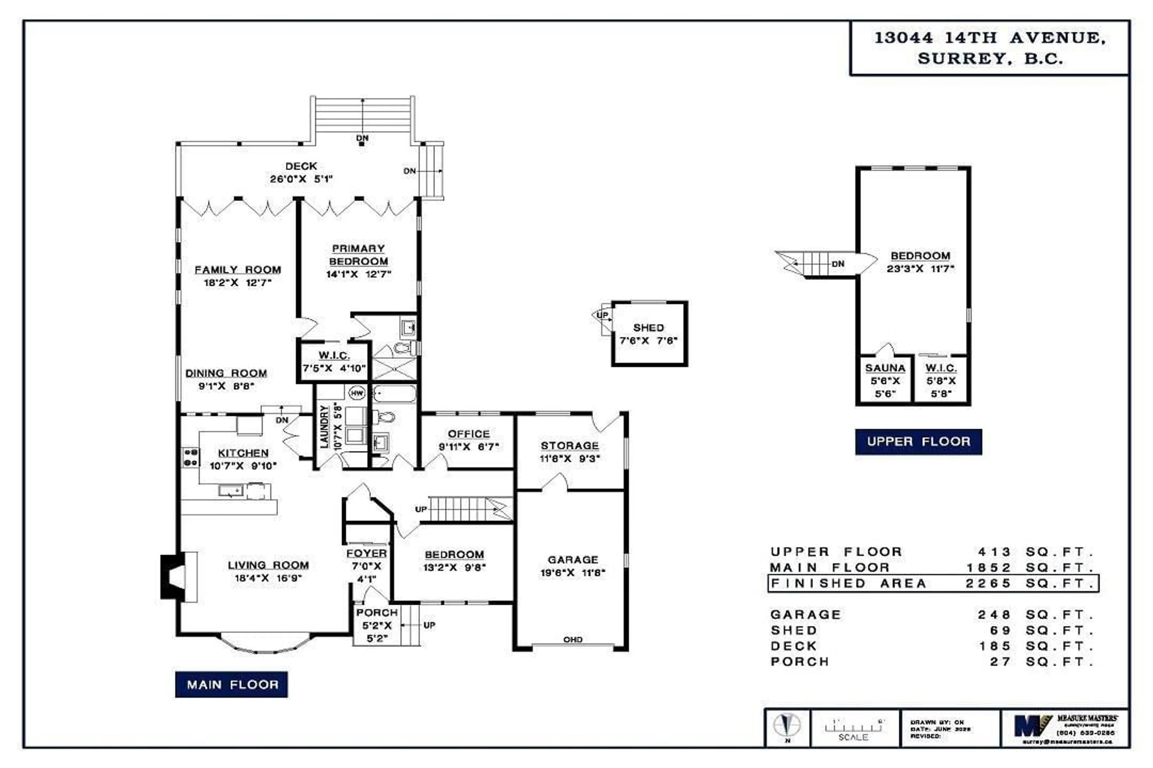 Floor plan for 13044 14, Surrey British Columbia V4A1G3
