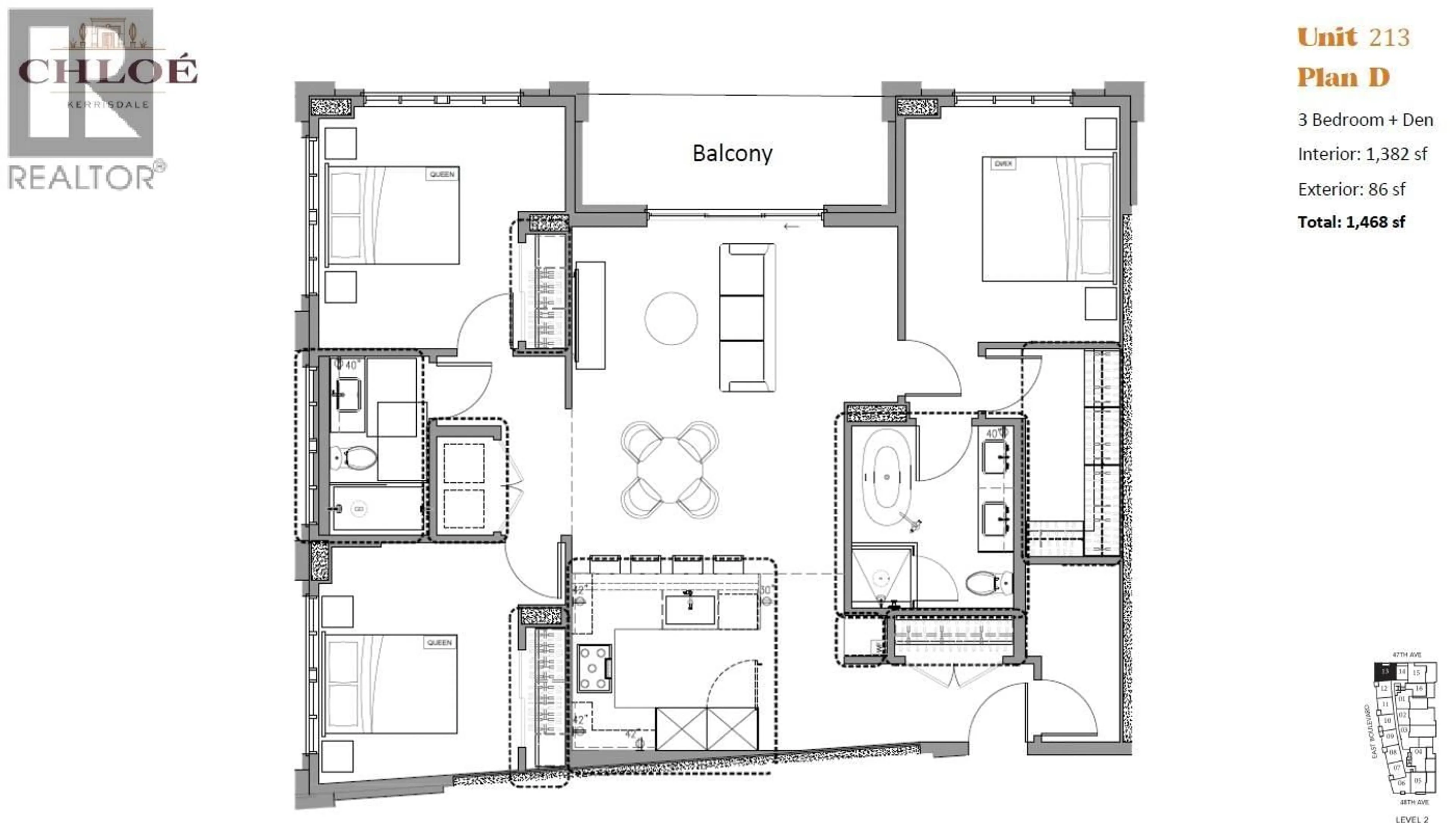 Floor plan for 213 - 2096 47TH AVENUE, Vancouver British Columbia V6M0E5
