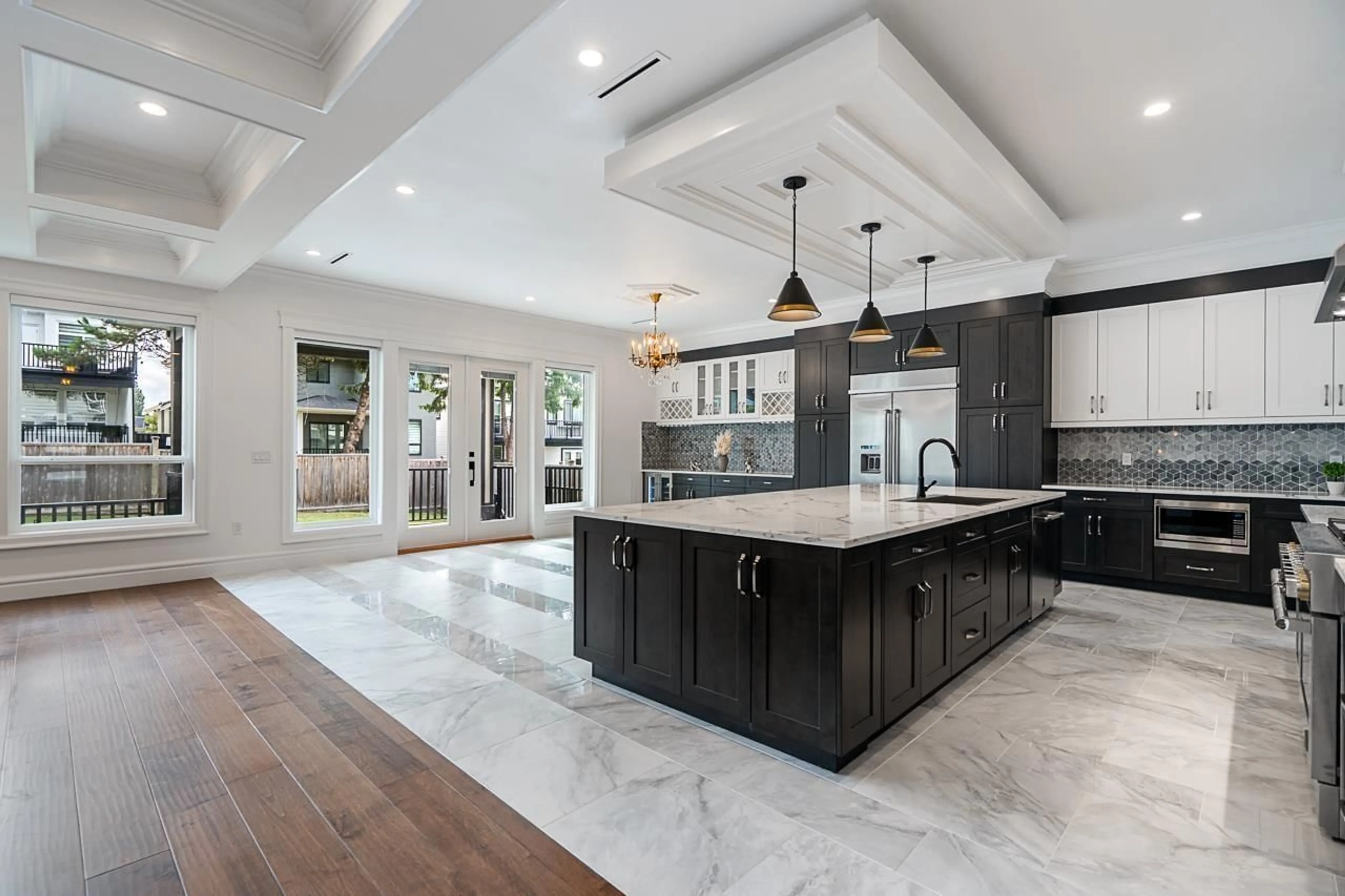Open concept kitchen, ceramic/tile floor for 1696 166A, Surrey British Columbia V3Z9X5