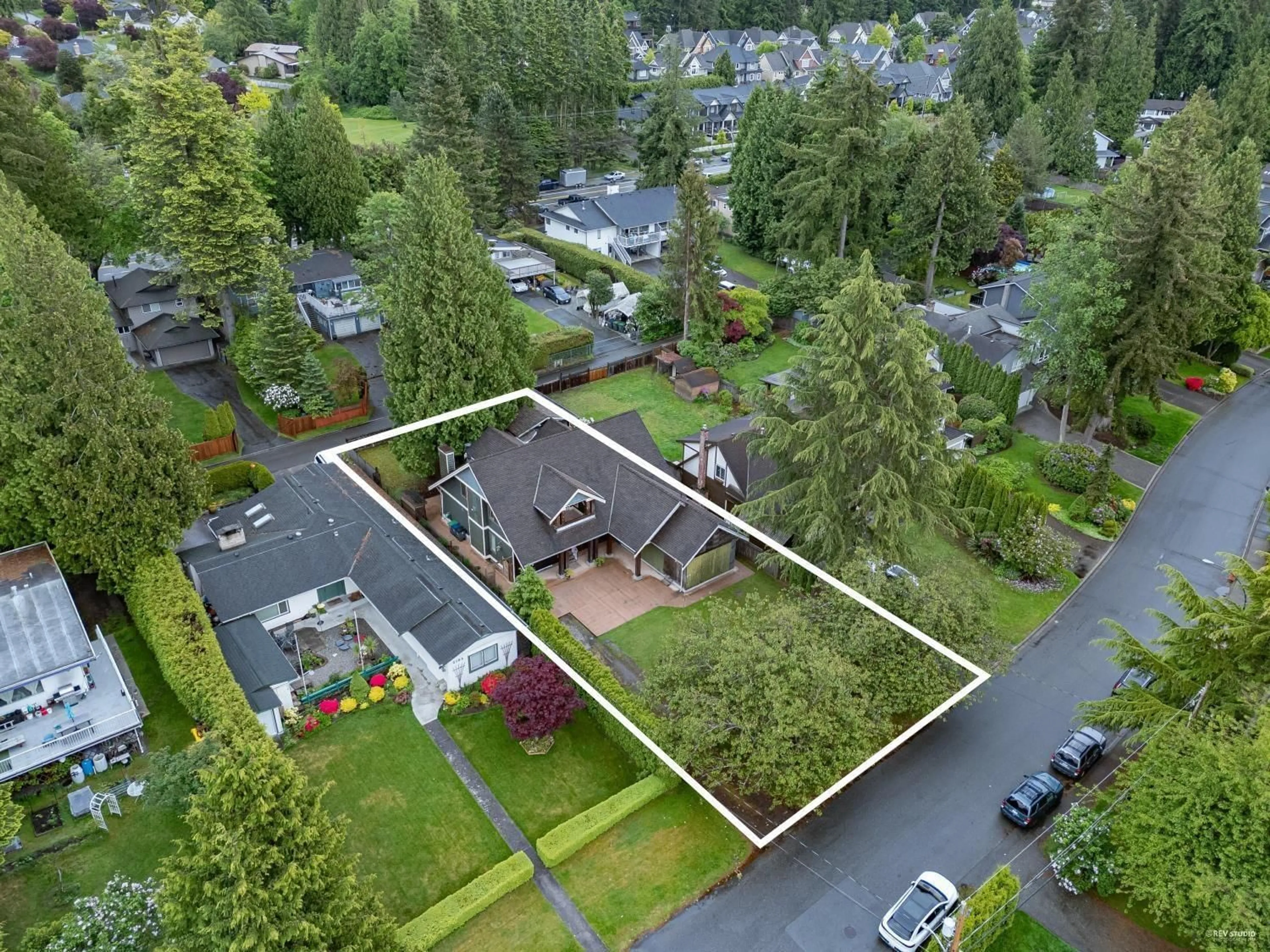 A pic from outside/outdoor area/front of a property/back of a property/a pic from drone, street for 2170 127A, Surrey British Columbia V4A3S9