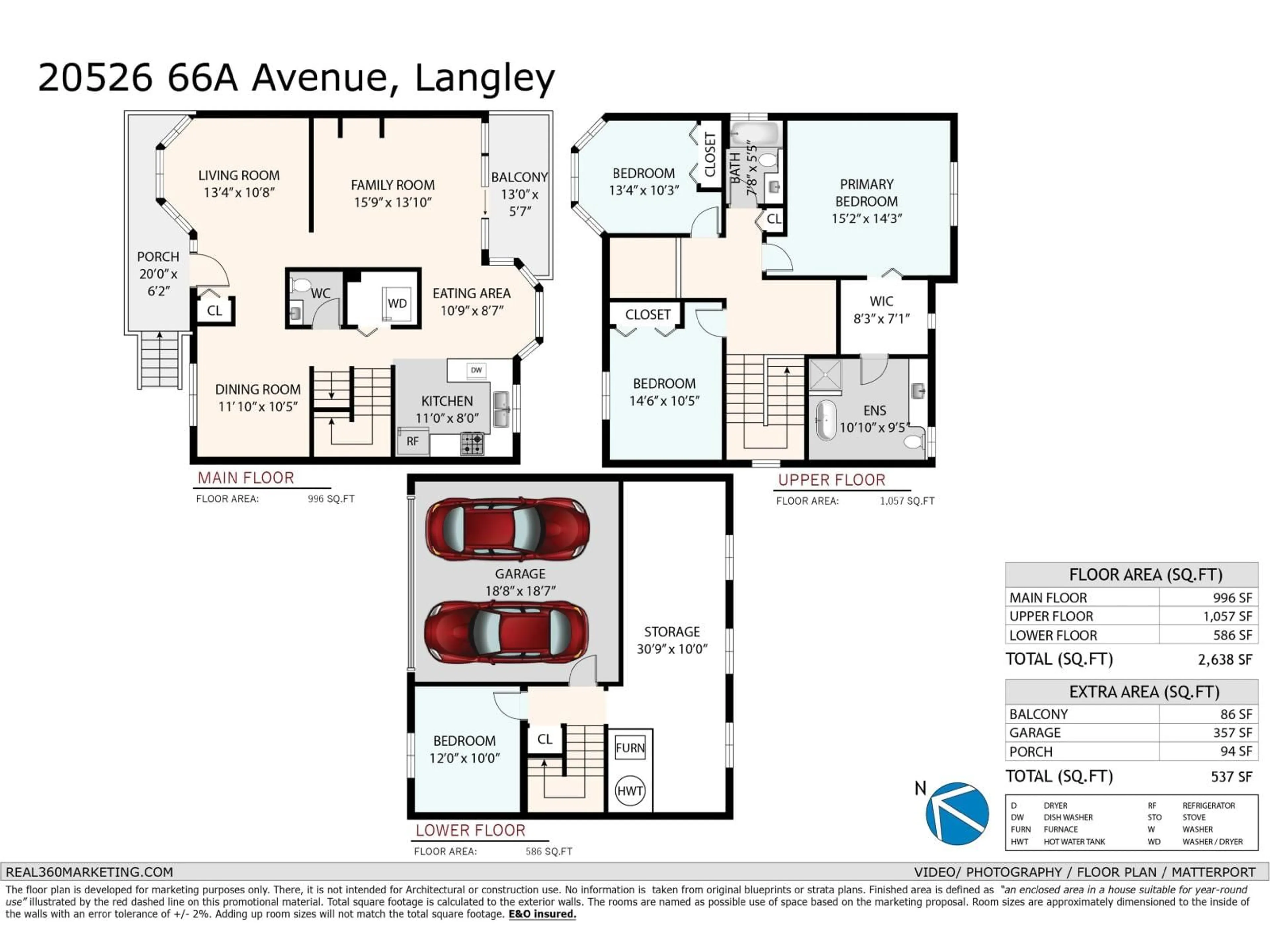 Floor plan for 20526 66A, Langley British Columbia V2Y2X8