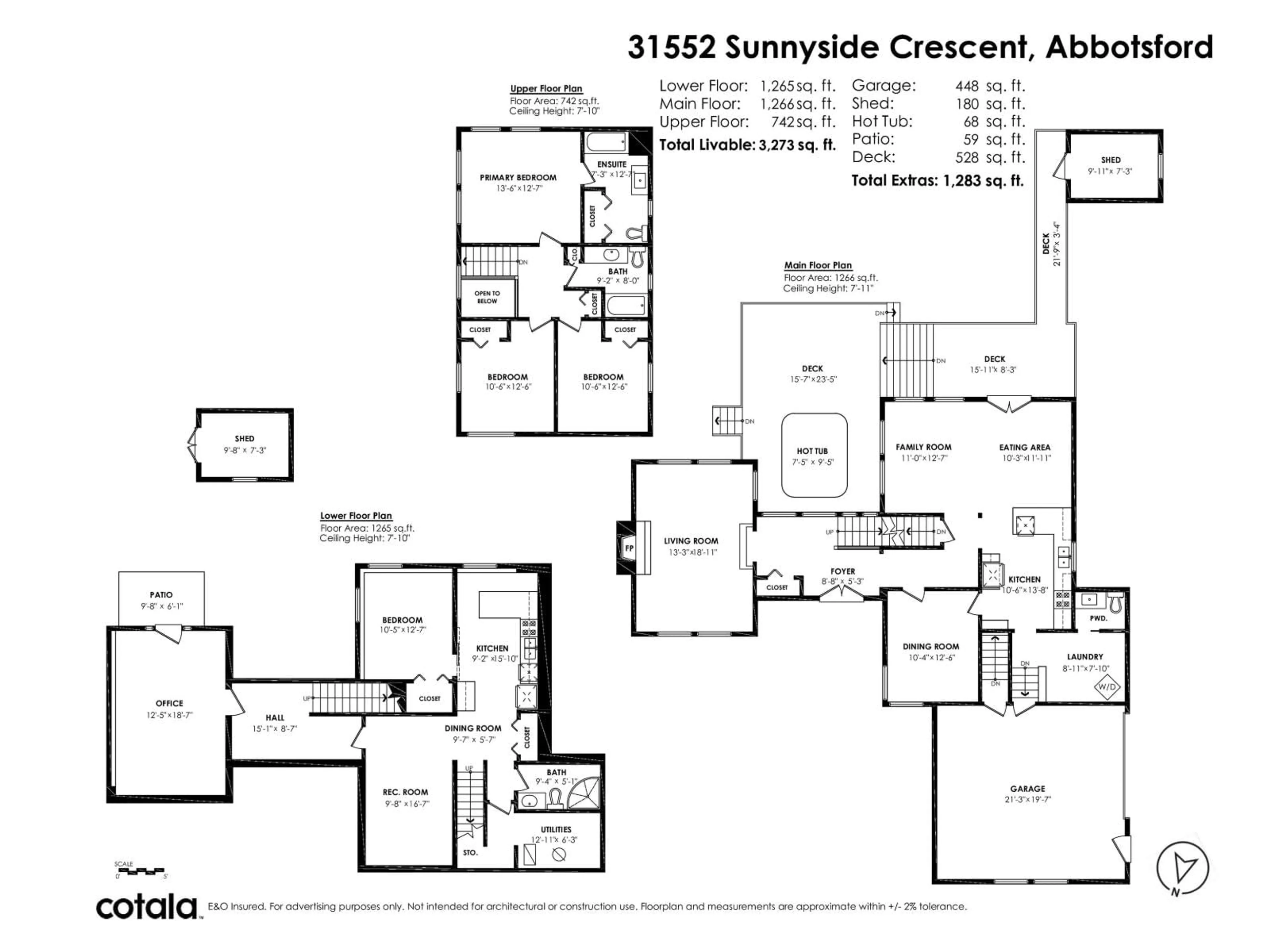 Floor plan for 31552 SUNNYSIDE, Abbotsford British Columbia V2T4B3