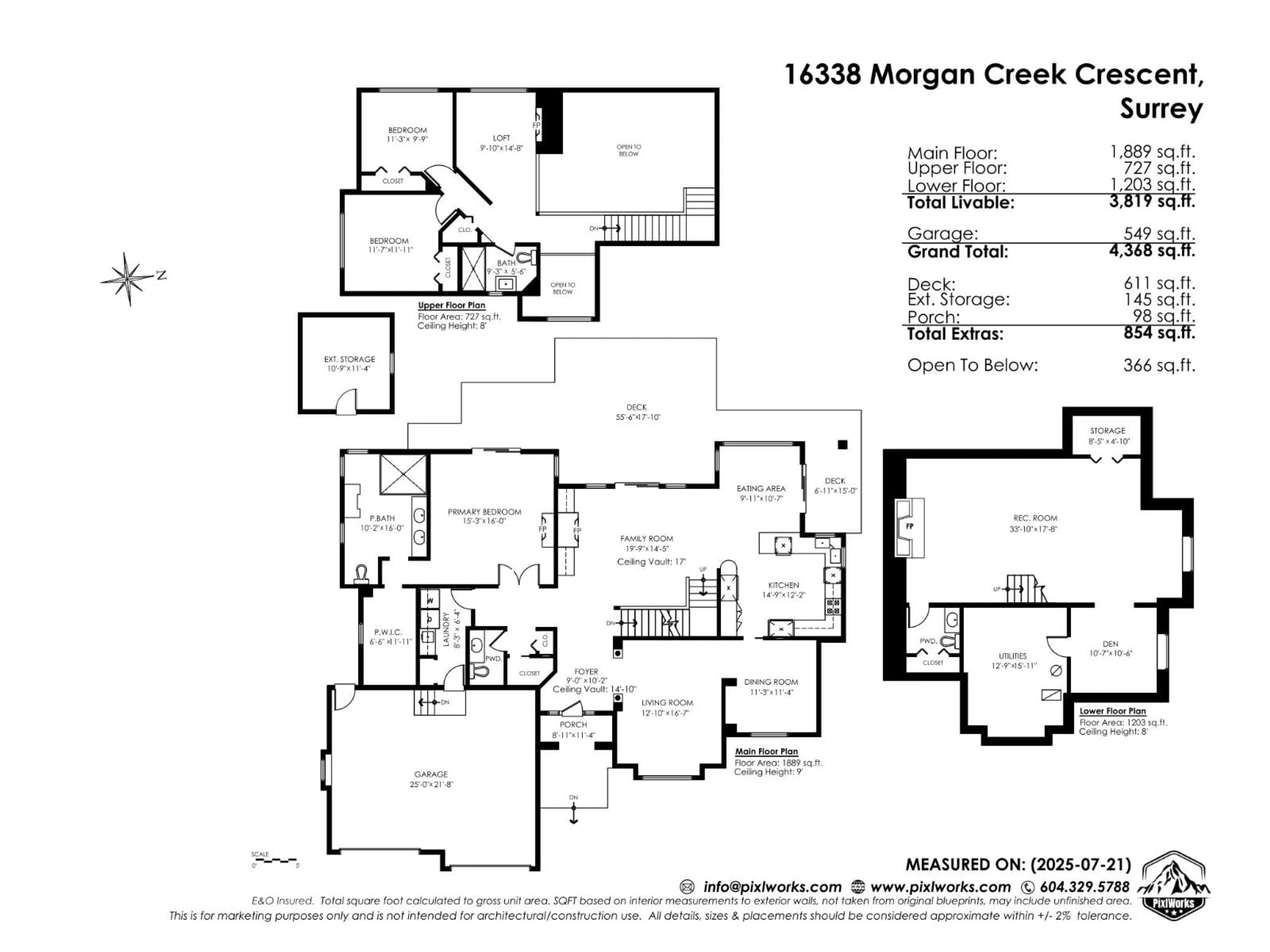 Floor plan for 16338 MORGAN CREEK, Surrey British Columbia V3S0H5