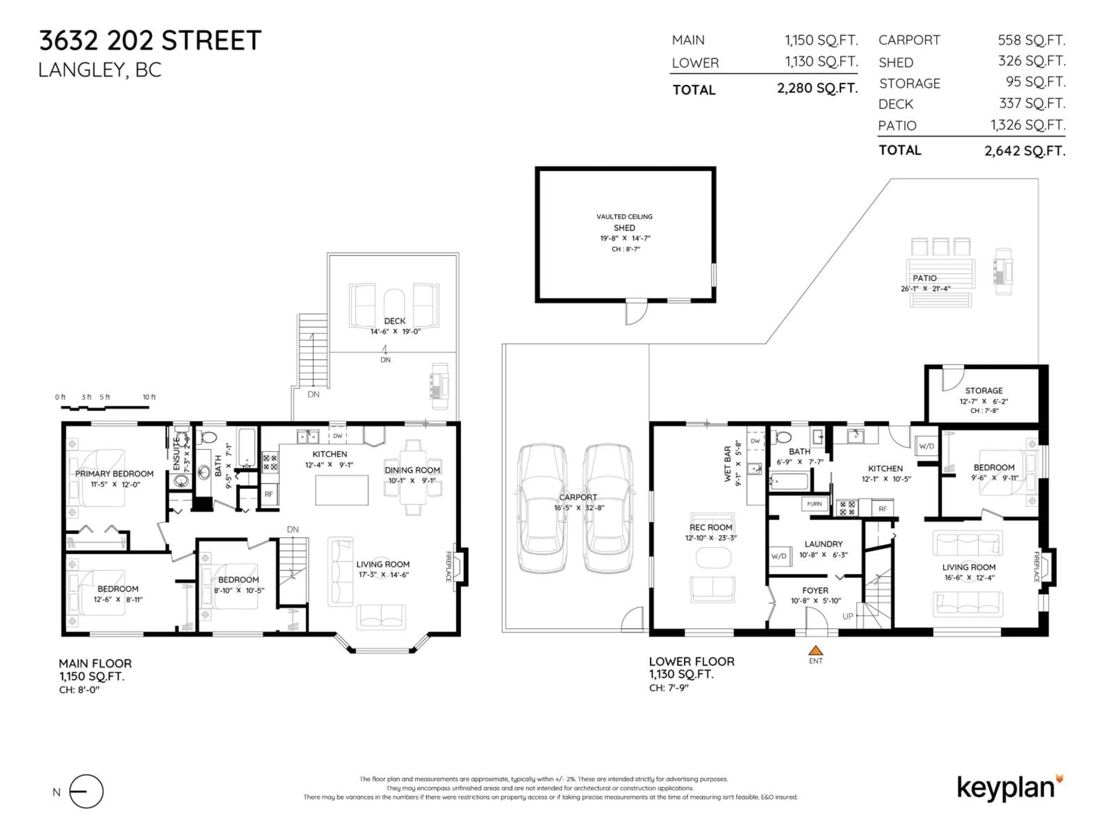 Floor plan for 3632 202, Langley British Columbia V3A1R5