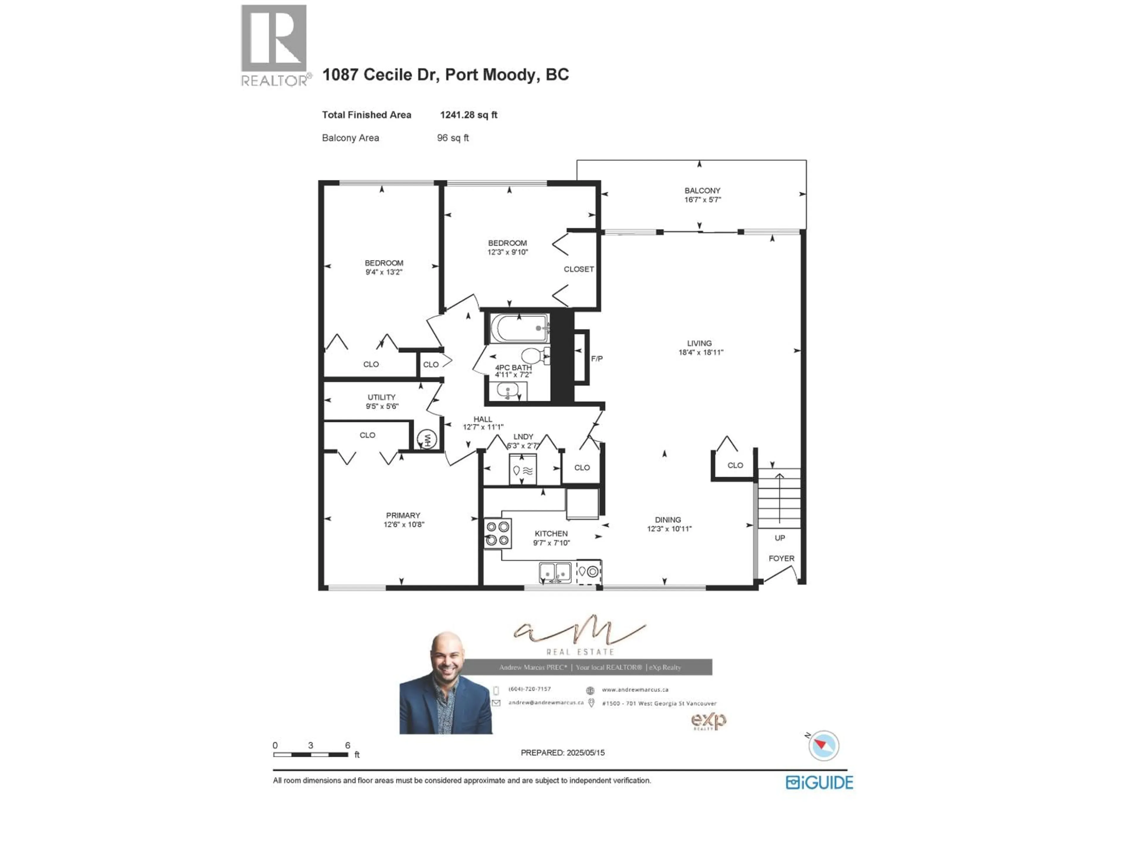 Floor plan for 1087 CECILE DRIVE, Port Moody British Columbia V3H1M6