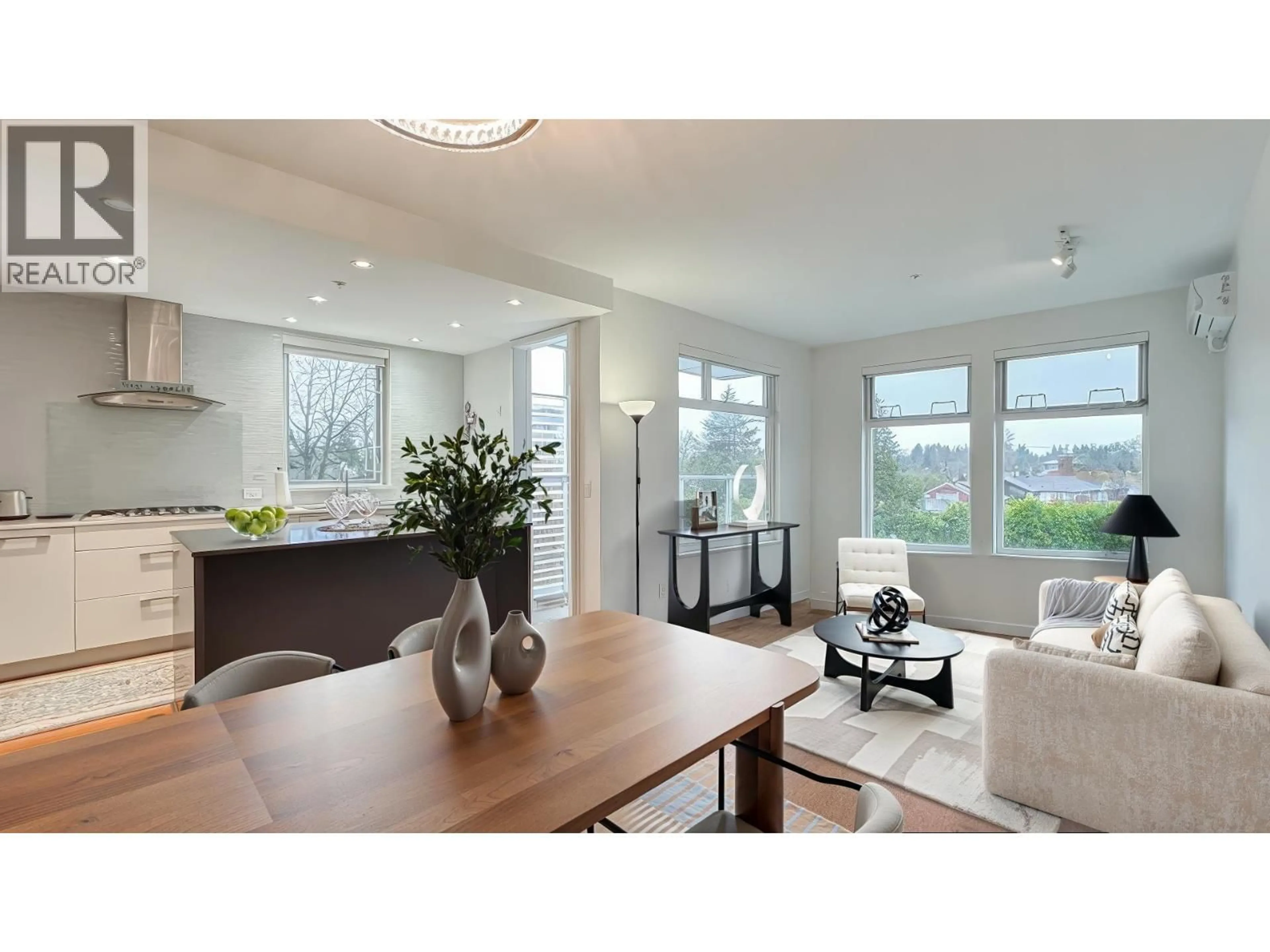 Open concept kitchen, wood/laminate floor for 505 - 4867 CAMBIE STREET, Vancouver British Columbia V5Z0C5