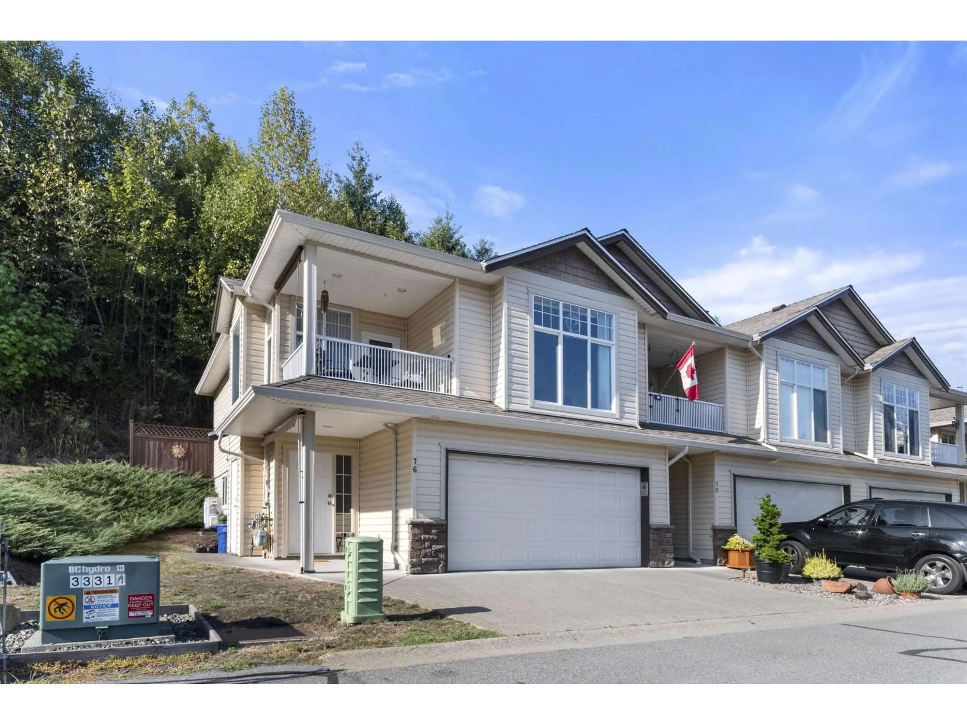Home with vinyl exterior material, street for 76 - 8590 SUNRISE DRIVE, Chilliwack British Columbia V2R3Z4