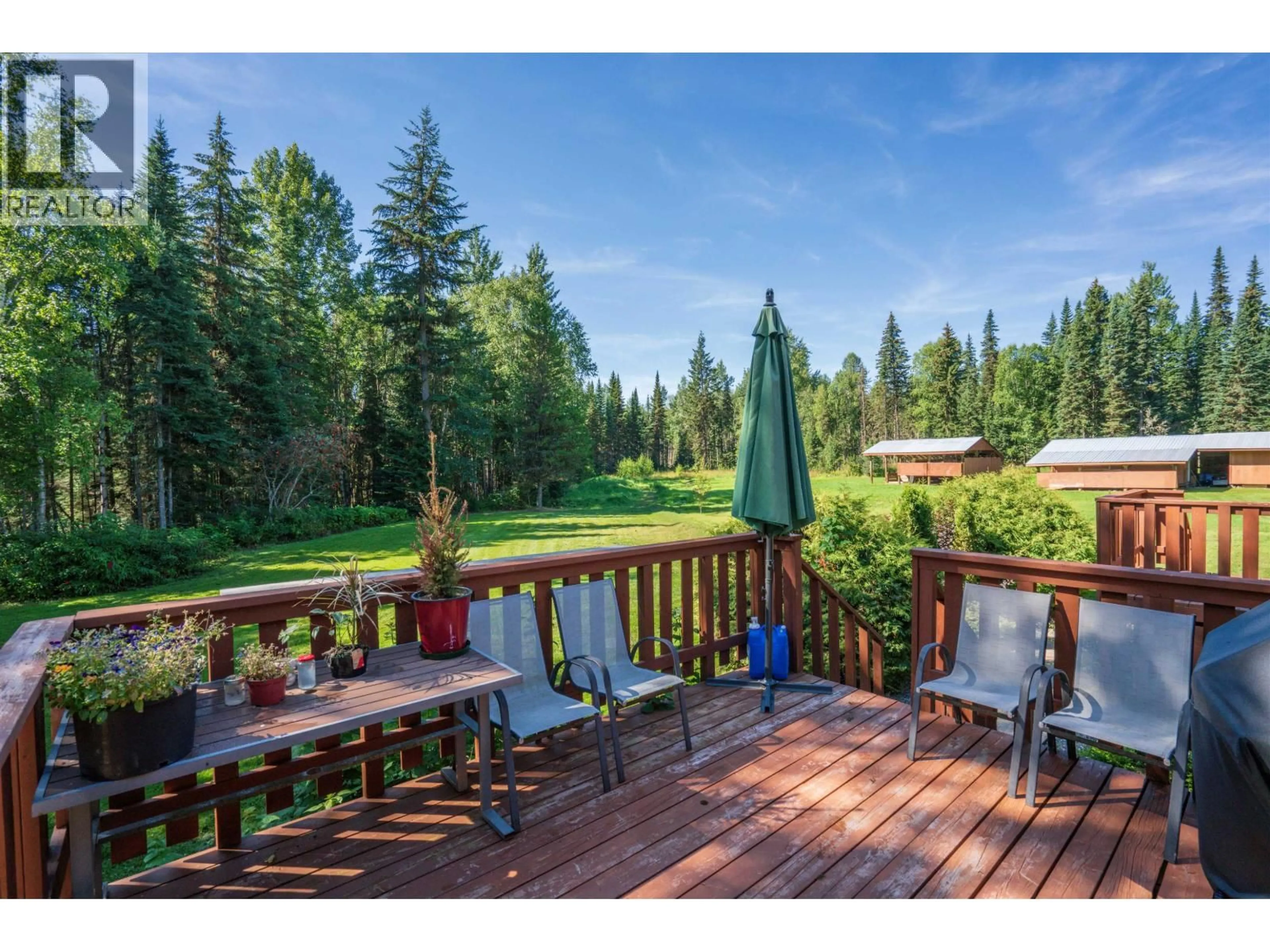 Patio, forest/trees view for 3895 CHRISTOPHER DRIVE, Prince George British Columbia V2K5W7