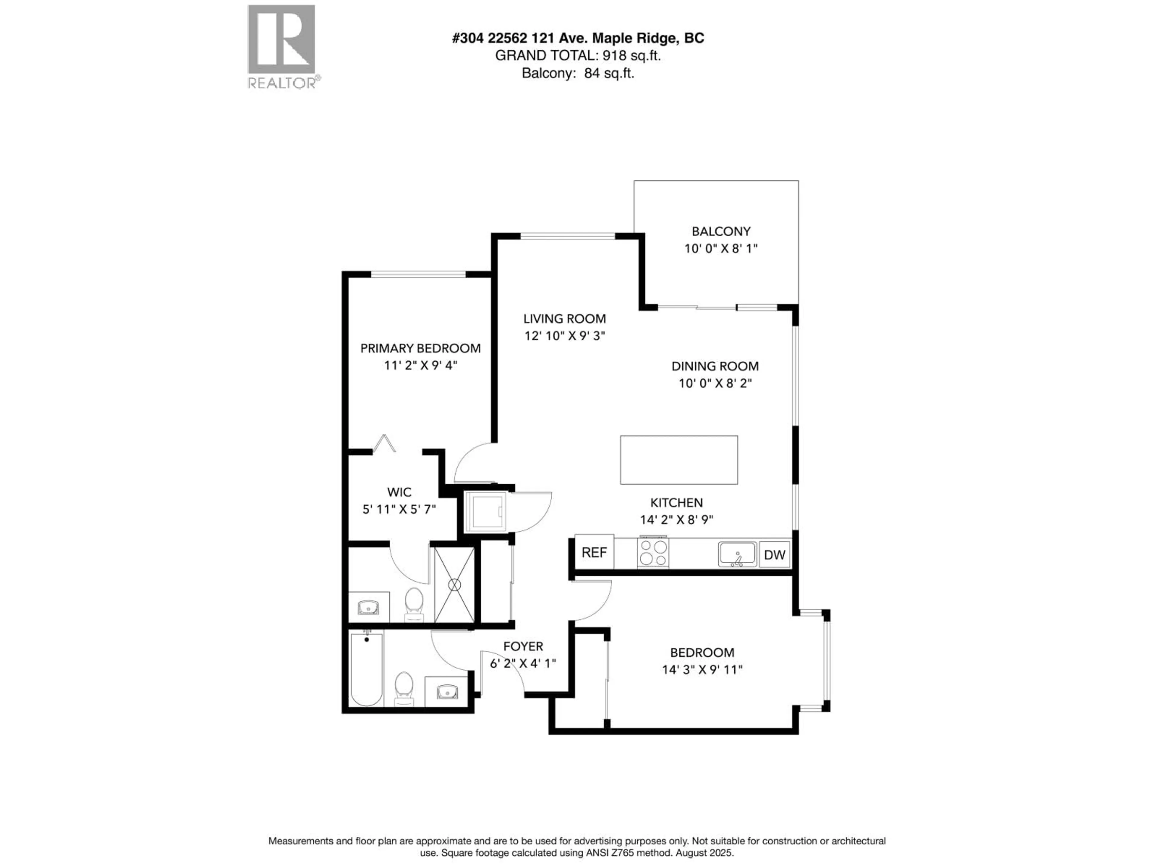 Floor plan for 304 - 22562 121 AVENUE, Maple Ridge British Columbia V2X3Y8