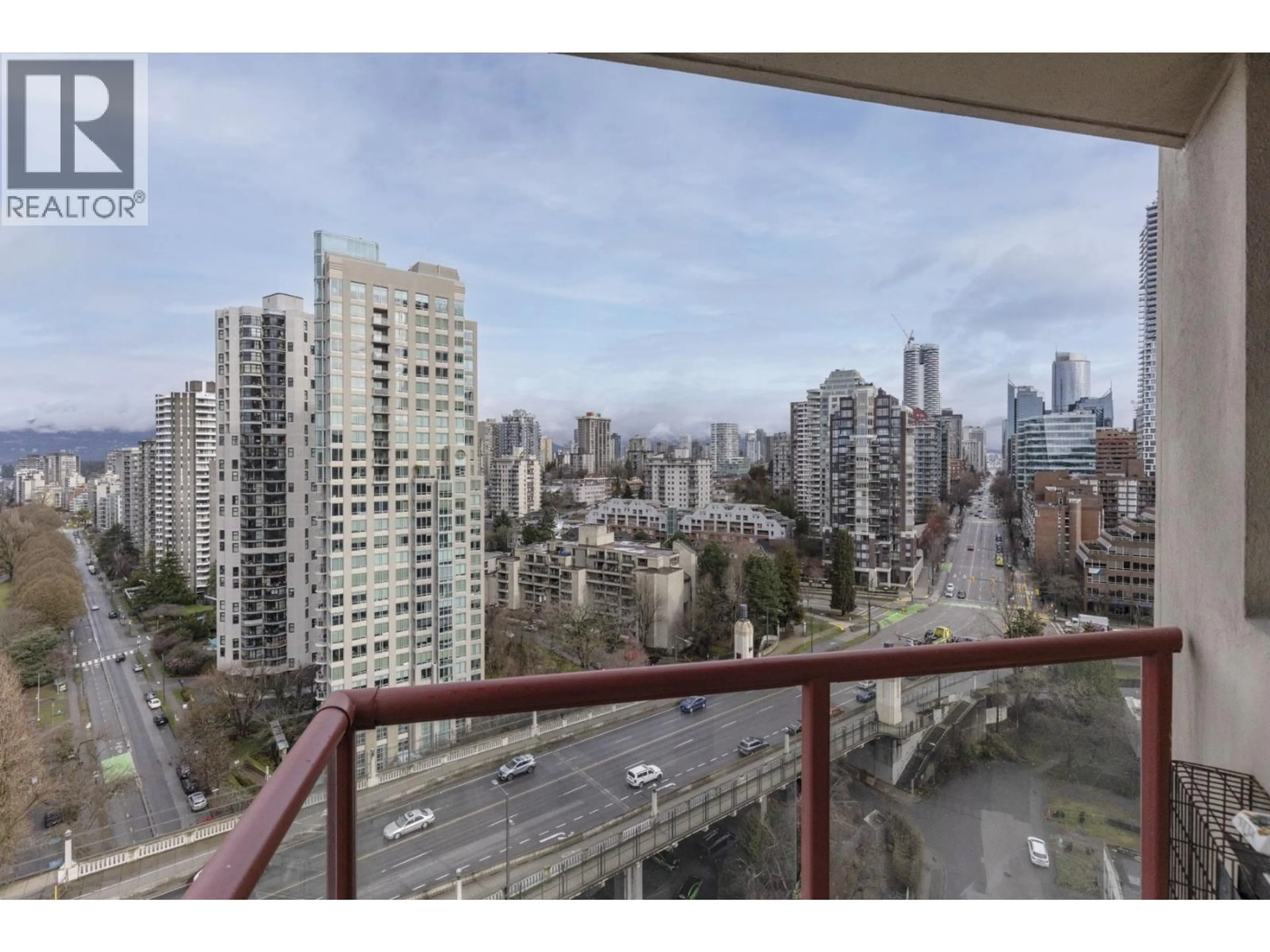 Balcony in the apartment, city buildings view from balcony for 2005 - 1000 BEACH AVENUE, Vancouver British Columbia V6E4M2